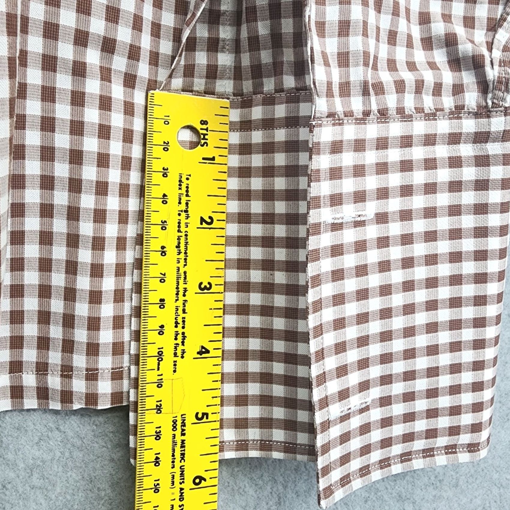 Hamilton Hamilton Shirt Co Button Shirt Mens 3XL Long Sleeve French Cuff Gingham Plaid Shirt Size US XXL / EU 58 / 5 - 7 Thumbnail