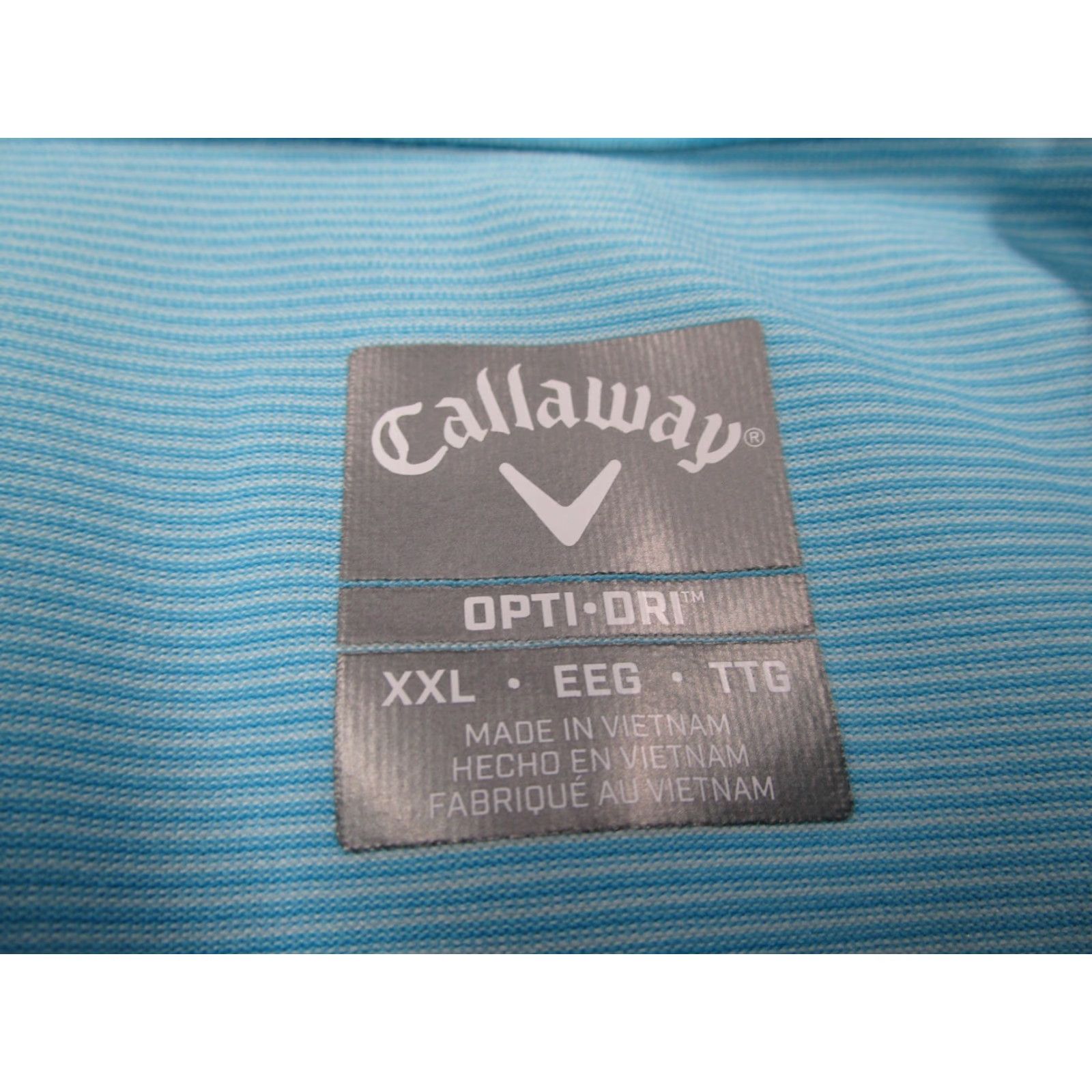 Callaway CALLAWAY Polo Shirt Mens 2XL Blue Opti Dri Short Sleeve Performance Golf Polo Shirt Size US XXL / EU 58 / 5 - 3 Thumbnail