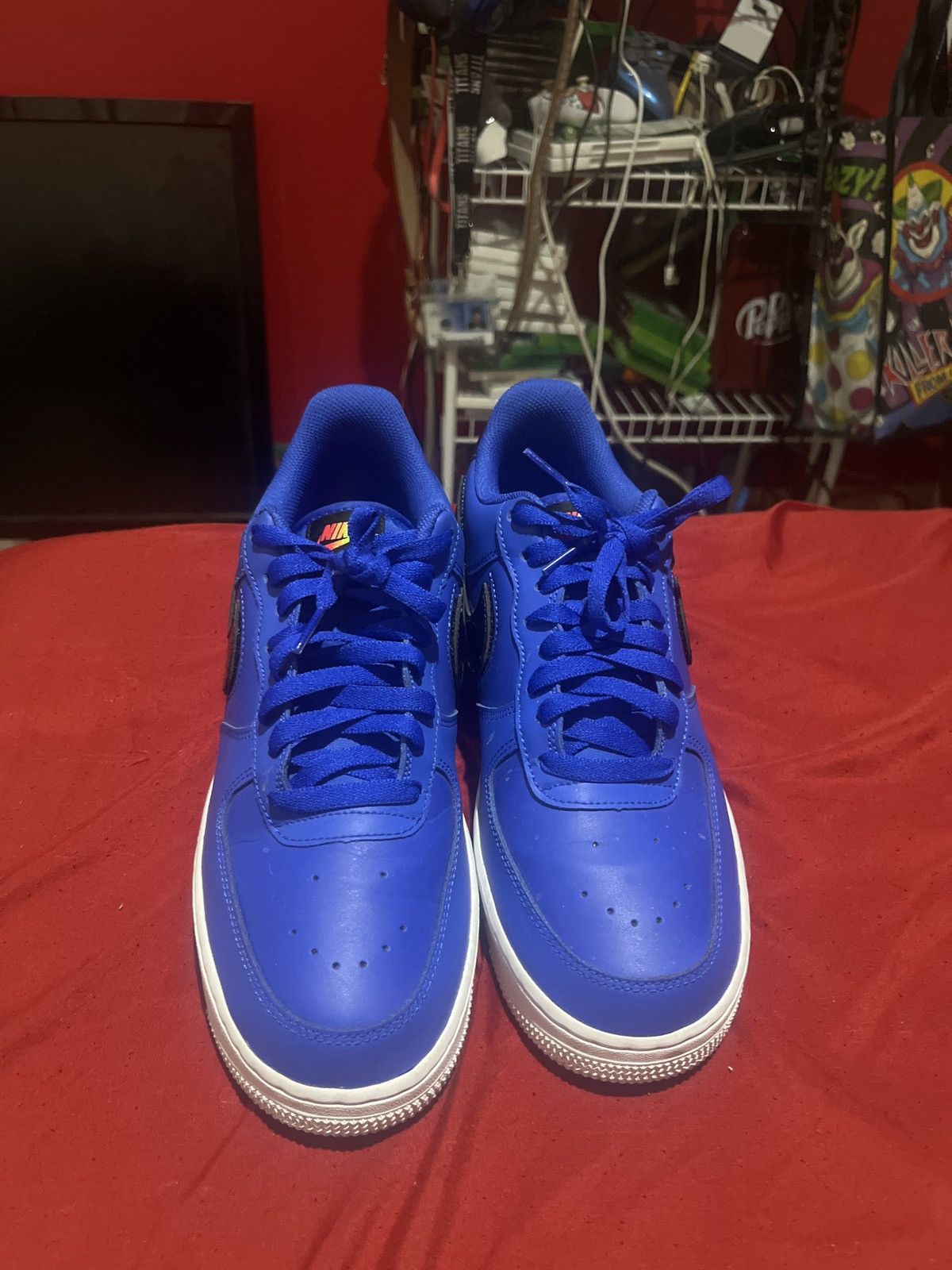 Nike Nike Air Force 1 low Racer Blue Removable Swoosh Pack Size US 10 / EU 43 - 4 Thumbnail