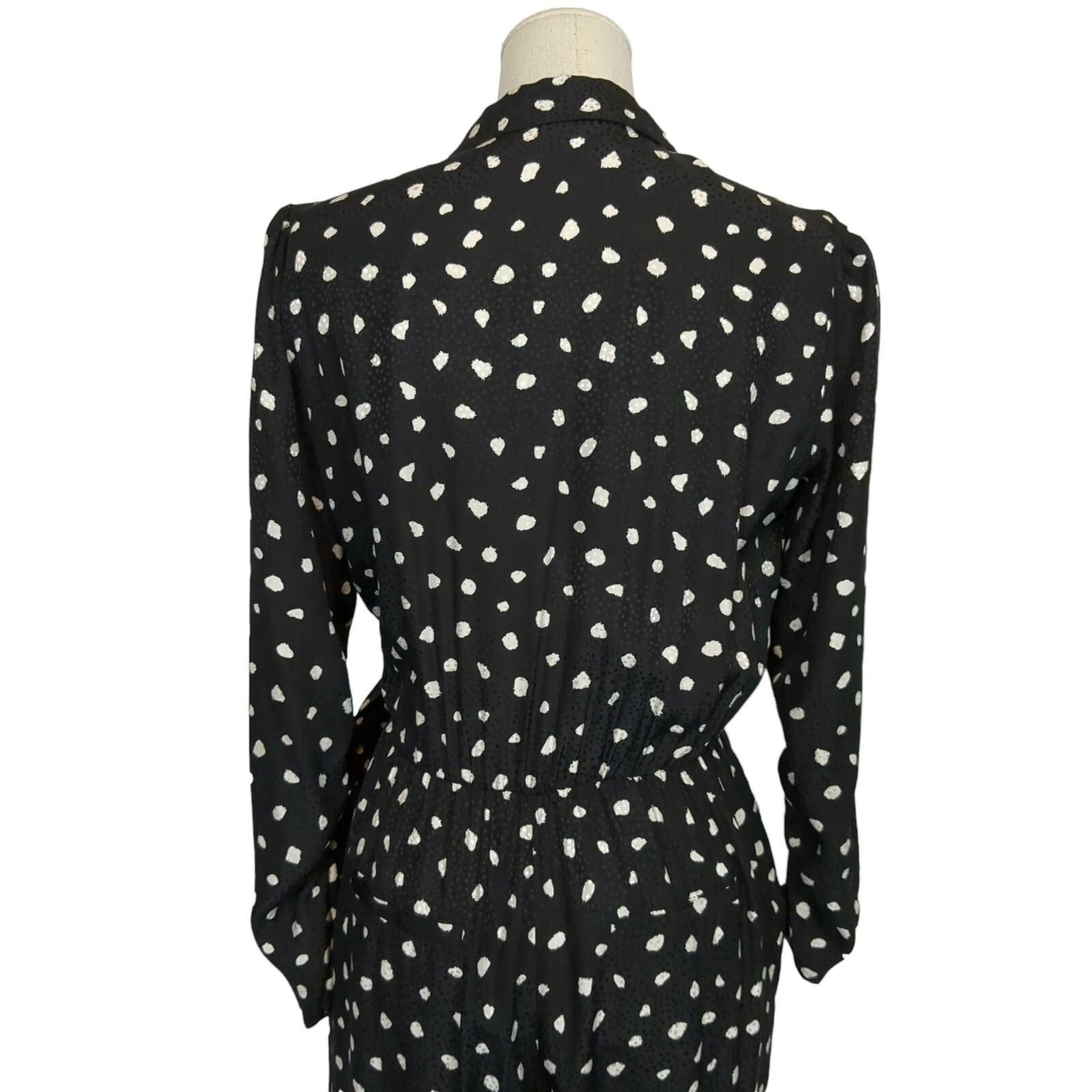 Rebecca Taylor Rebecca Taylor Nova Dot Jacquard Silk Blend Jumpsuit 2 Size 26" / US 2 / IT 38 - 5 Thumbnail