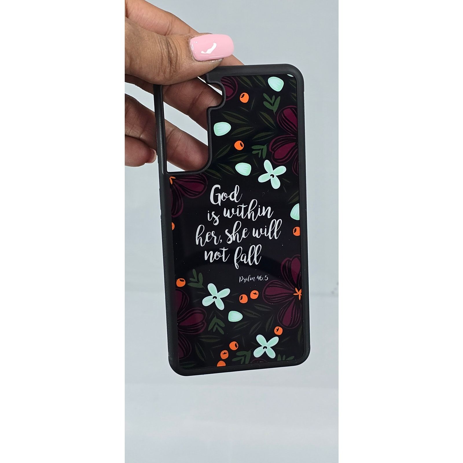 Other God Is Within Her Floral Bible Verse Case Samsung Galaxy S21 Size ONE SIZE - 3 Thumbnail