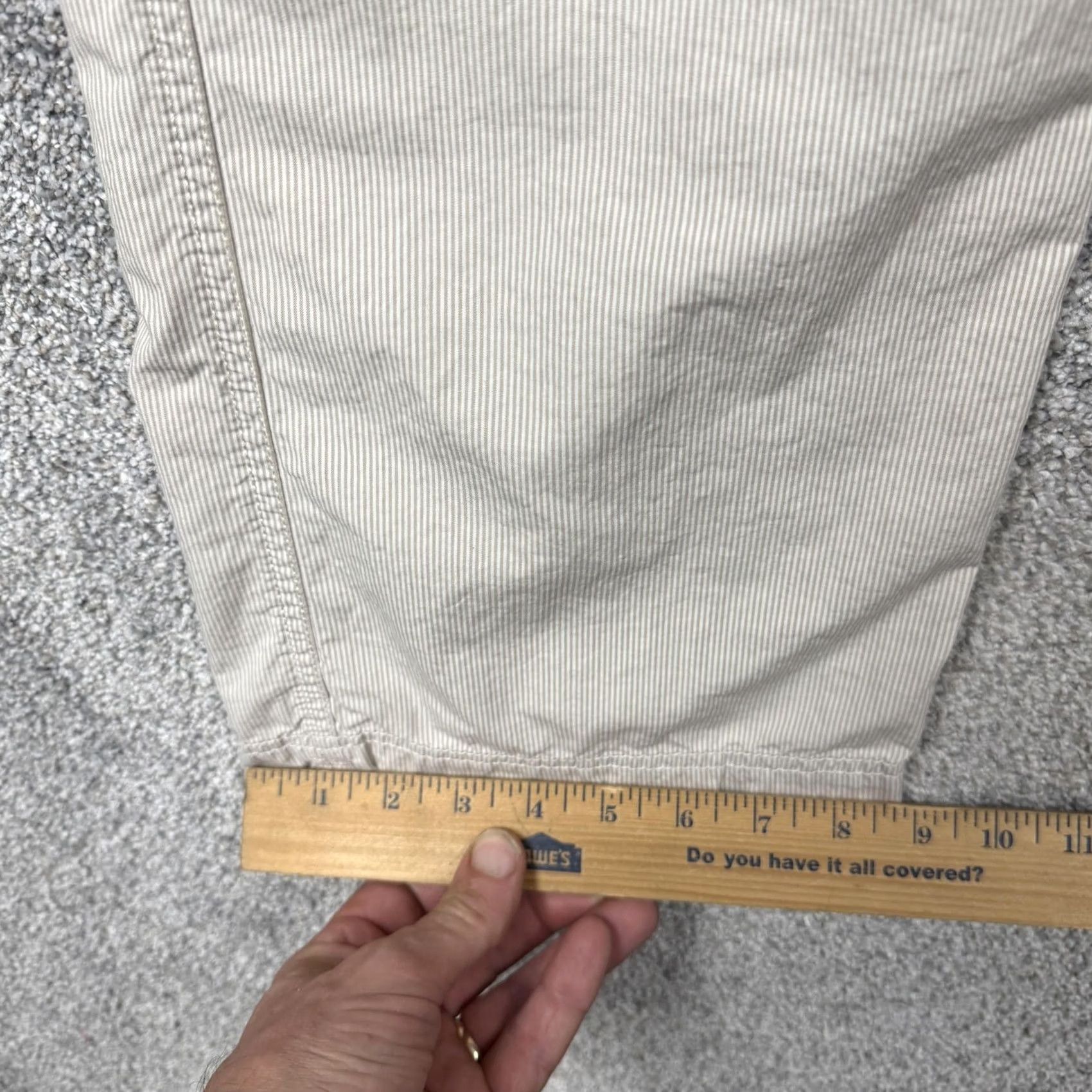 Gap Gap Straight Chino Pants White 8 34x29 Preppy Pinstripe Business Casual Spring Size 30" / US 8 / IT 44 - 3 Thumbnail