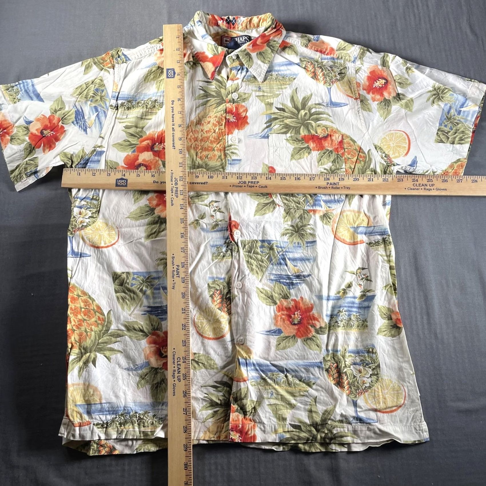 Chaps VINTAGE Chaps Ralph Lauren Shirt Mens Medium Hawaiian Pineapple Golf Print Short Sleeve Size US M / EU 48-50 / 2 - 4 Thumbnail