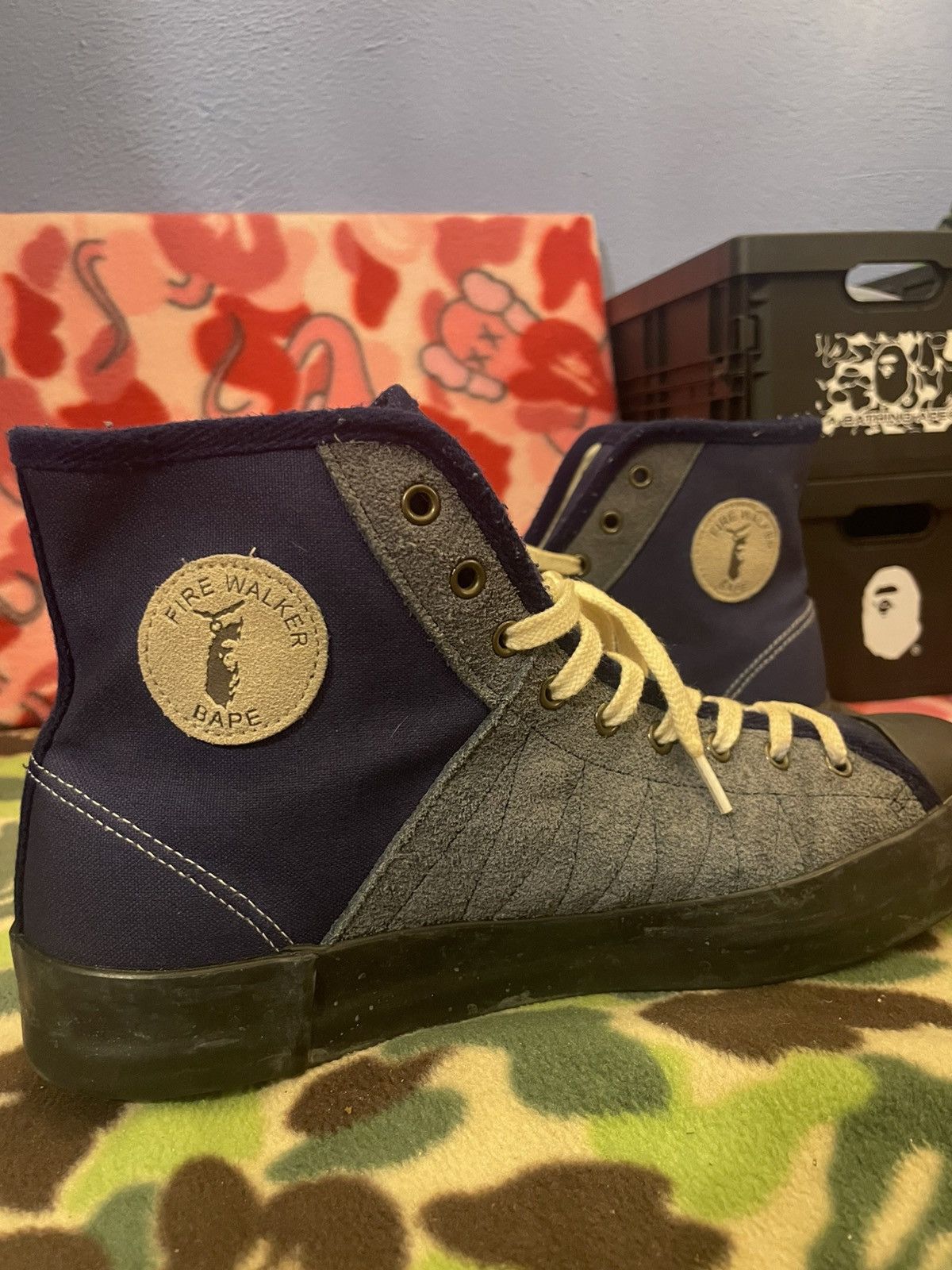 Bape Bape Fire Walkers Bapesta Size US 8 / EU 41 - 3 Thumbnail