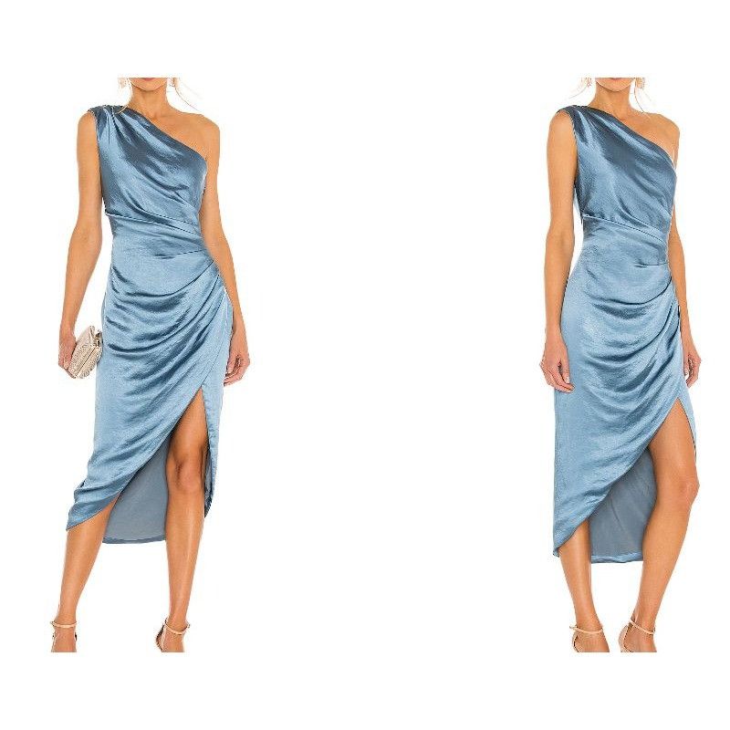 ELLIATT Elliatt Cassini 1 shoulder S dress cadet blue Coquette Glam Size S / US 4 / IT 40 - 1 Thumbnail