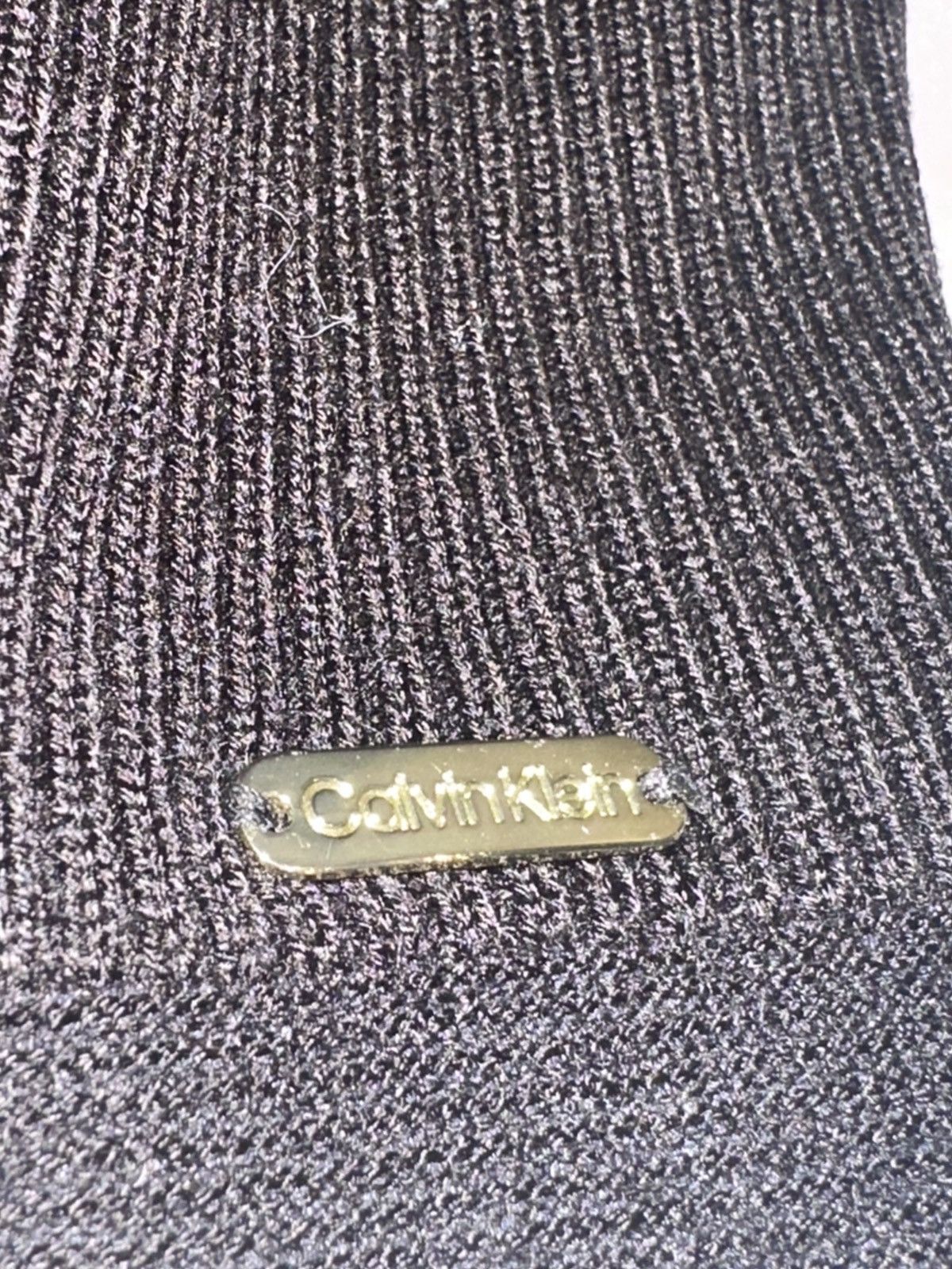 Calvin Klein Gold Accent Ribbed Zip-Up Cardigan Size M / US 6-8 / IT 42-44 - 5 Thumbnail