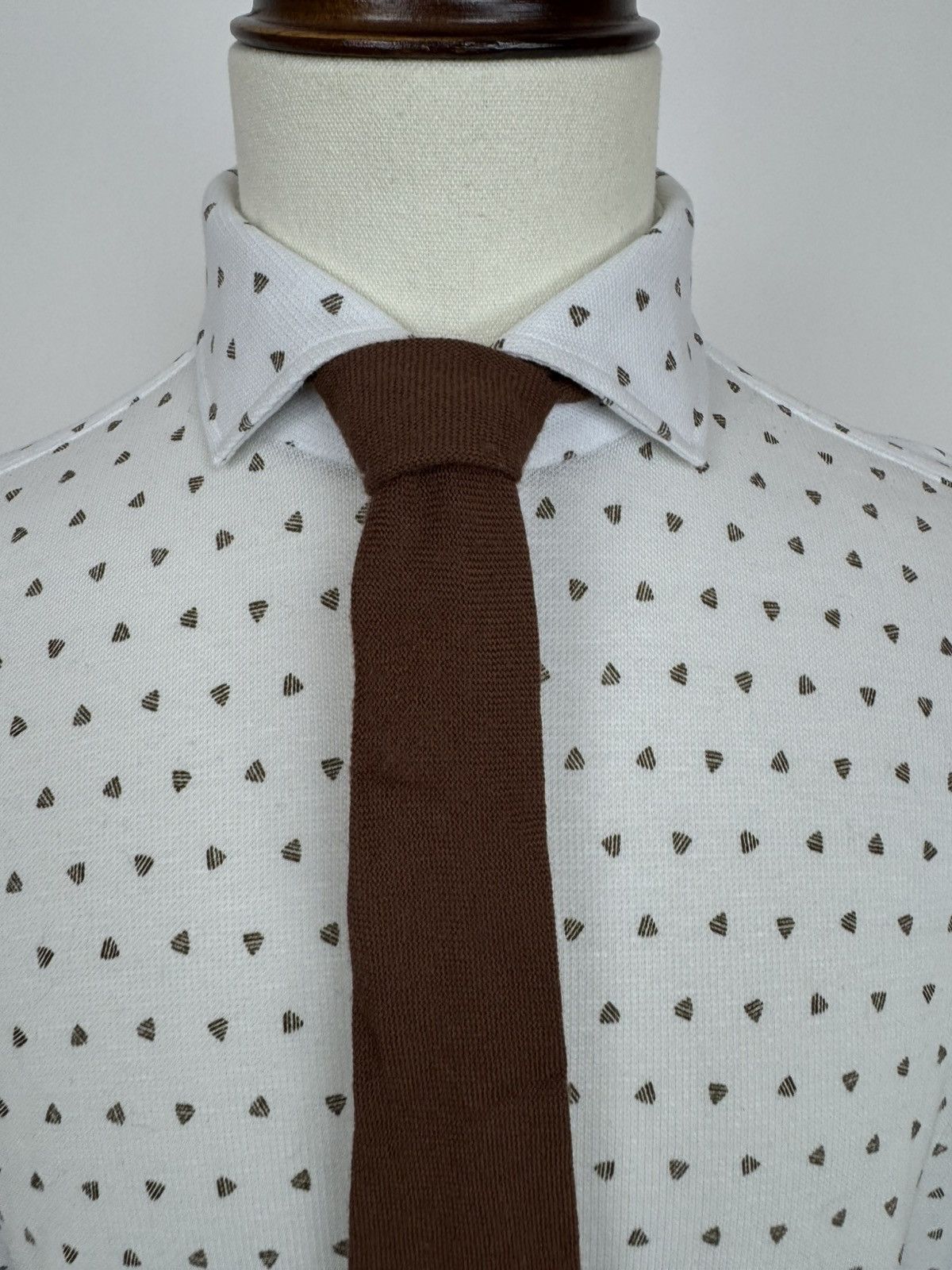 Saint Michael St. Michael Vintage wool ties Old money style brown tie Size ONE SIZE - 3 Thumbnail