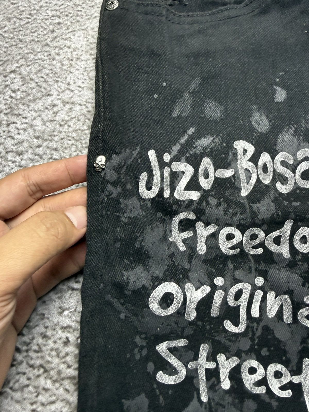 Japanese Brand Distressed black jeans denim jizo-botatsu skull Size US 30 / EU 46 - 8 Thumbnail