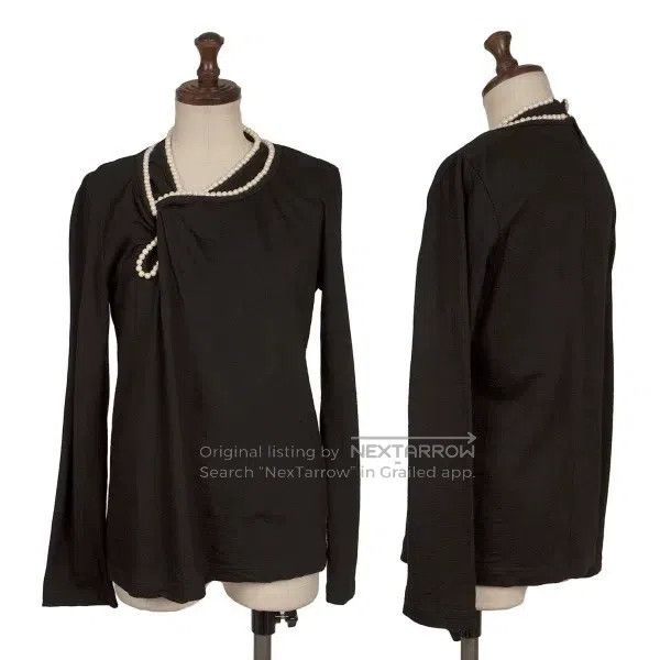 Comme des Garcons Comme Des Garcons Medium size Black vintage pearl top Size M / US 6-8 / IT 42-44 - 1 Thumbnail