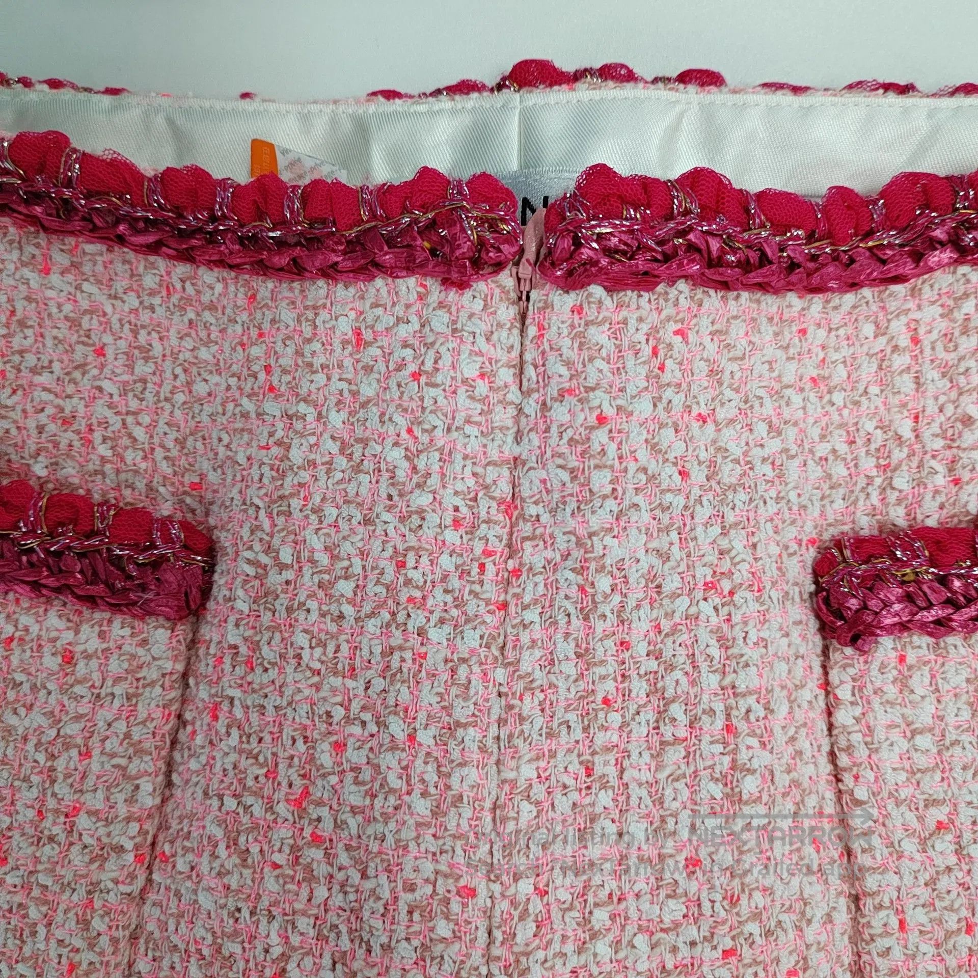 Chanel Chanel Early Spring Vacation Series Pink Patchwork Woven L Size 37" - 4 Thumbnail