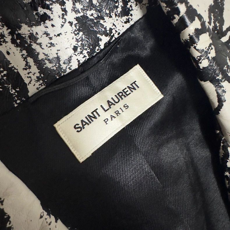 Saint Laurent Paris saint Laurent paris16 FW painted knight leather jacket 25 Size XS / US 0-2 / IT 36-38 - 3 Thumbnail