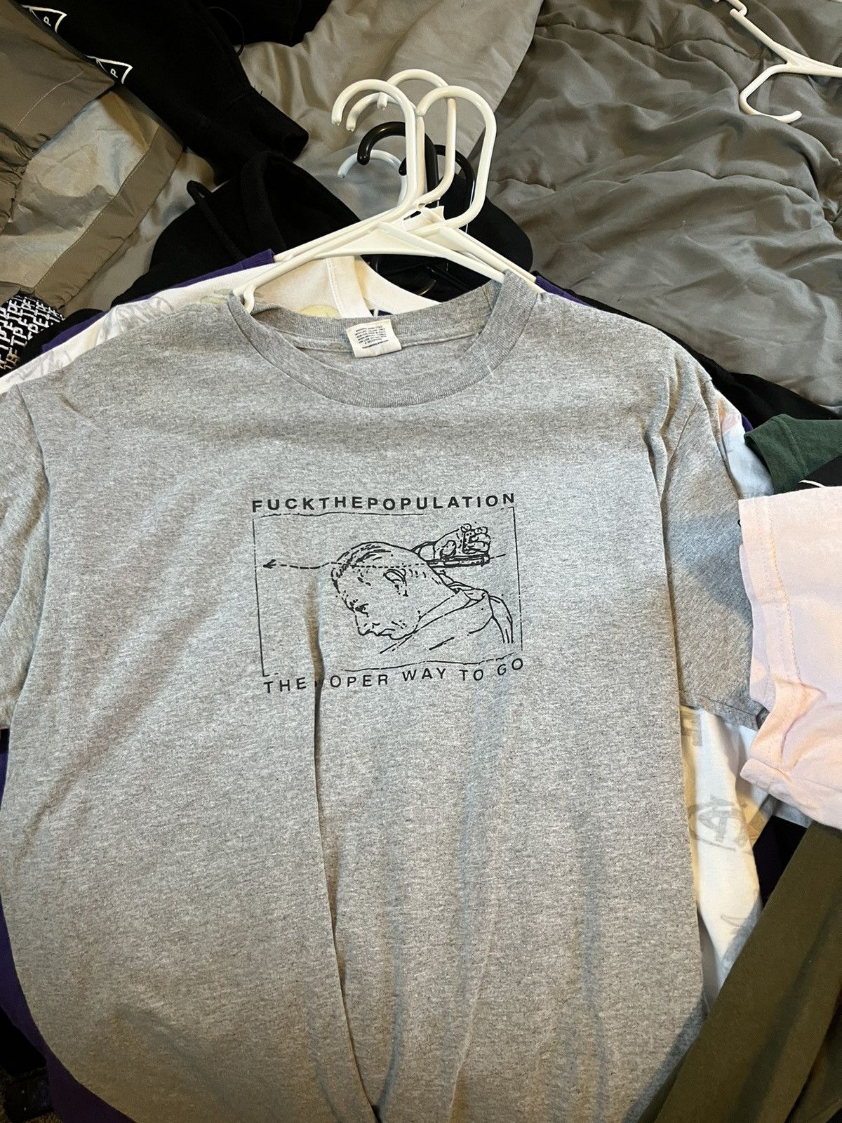 Fuck The Population FTP The Proper Way To Go Tee (grey) Size US M / EU 48-50 / 2 - 5 Thumbnail
