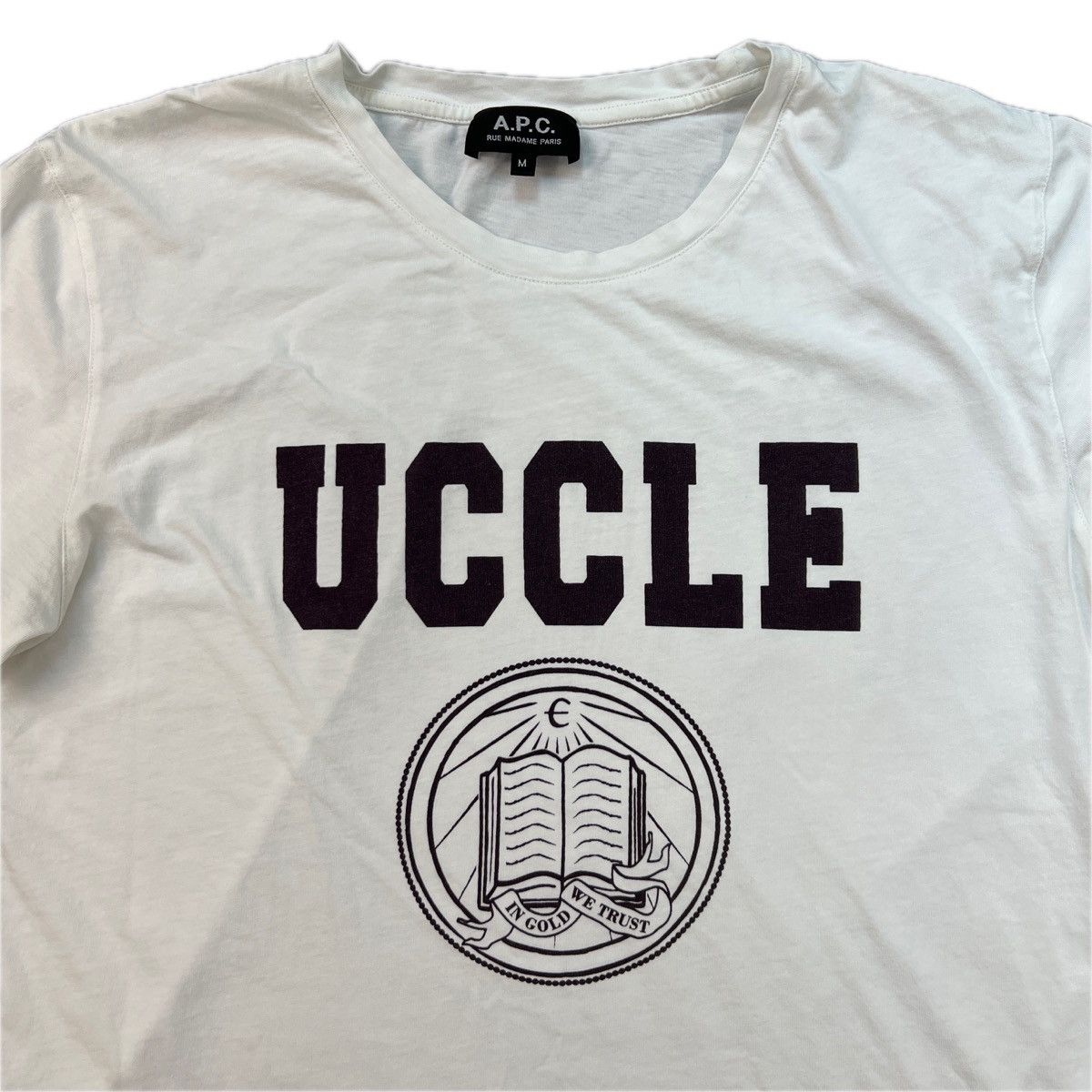 A.P.C. APC Tee Shirt UCCLE IN GOD WE TRUST graphic tee Size US M / EU 48-50 / 2 - 3 Thumbnail