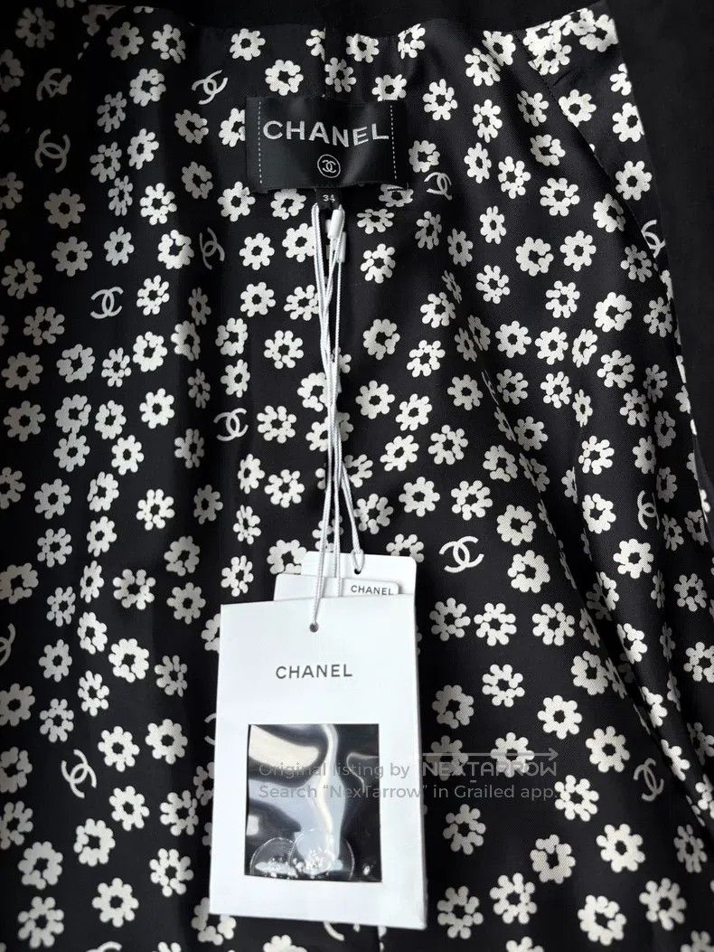 Chanel Chanel Black long windbreaker jacket Size XXS / US 00 / IT 34 - 7 Thumbnail