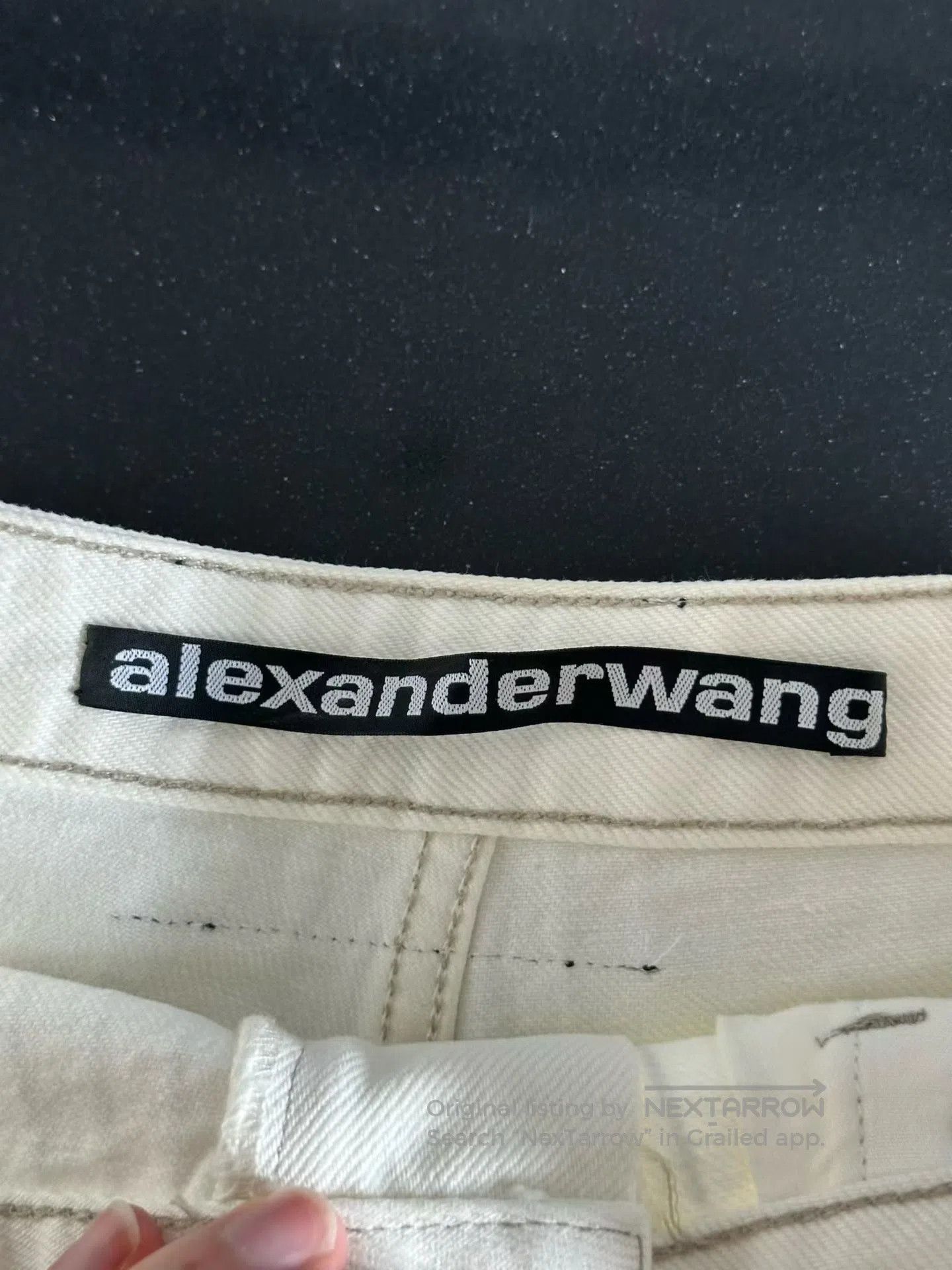 Alexander Wang Alexander Wang White Crystal Denim Shorts| Size 26" / US 2 / IT 38 - 3 Thumbnail
