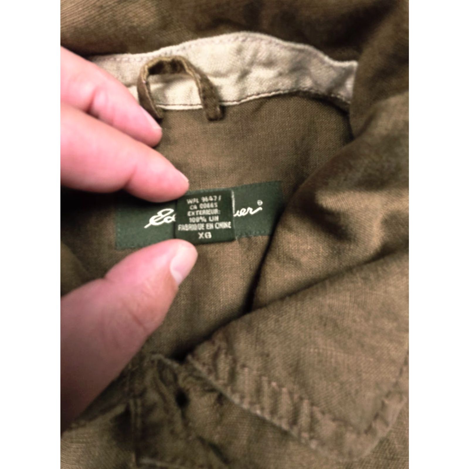 Eddie Bauer Eddie Bauer Chore Coat Shacket Women's XL Brown 100% Linen Pockets Size XL / US 12-14 / IT 48-50 - 7 Thumbnail