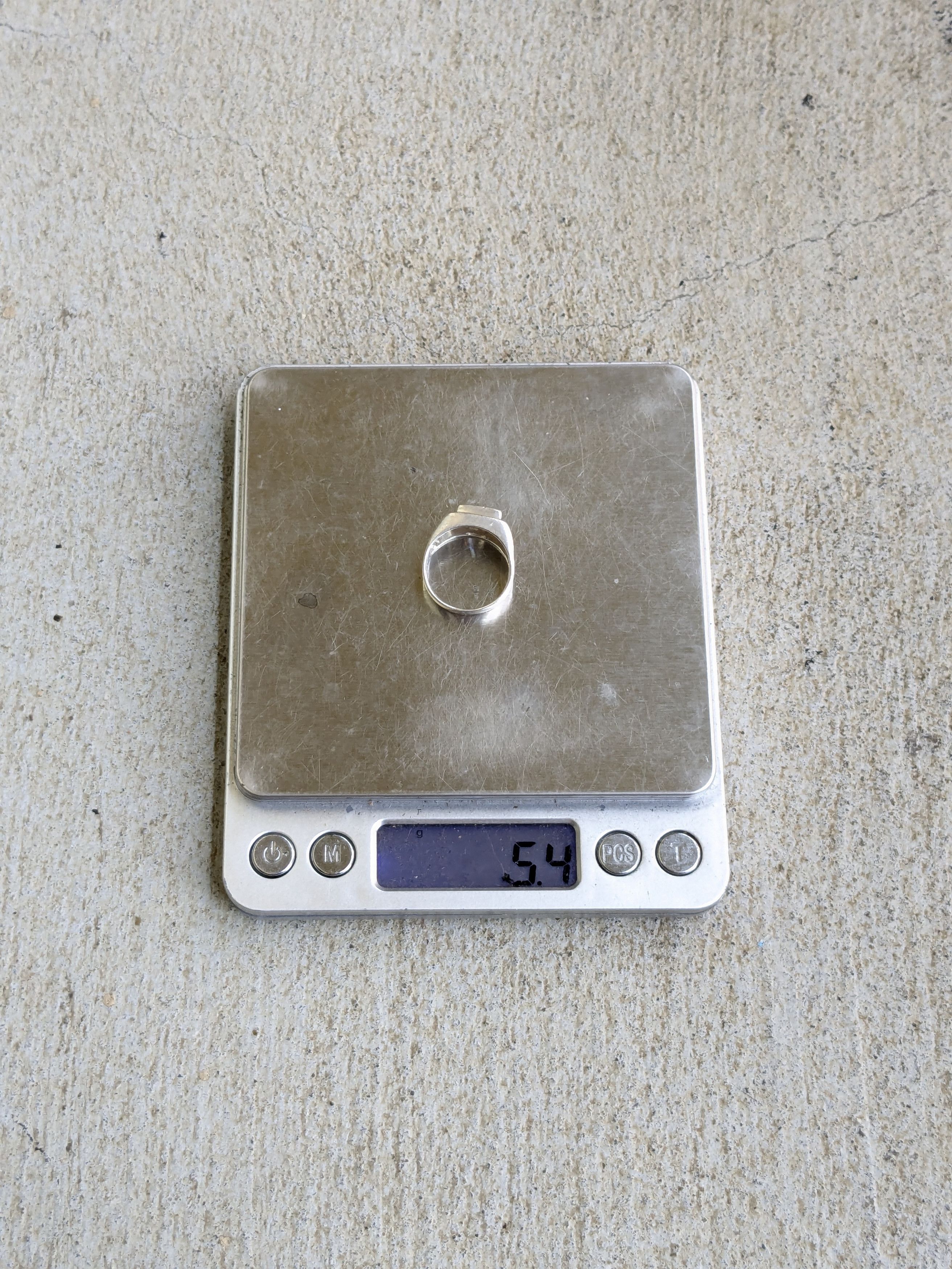 Jewelry Vintage Sterling Silver Ring 7 CZ Rectangle Abstract Modern Size ONE SIZE - 12 Thumbnail
