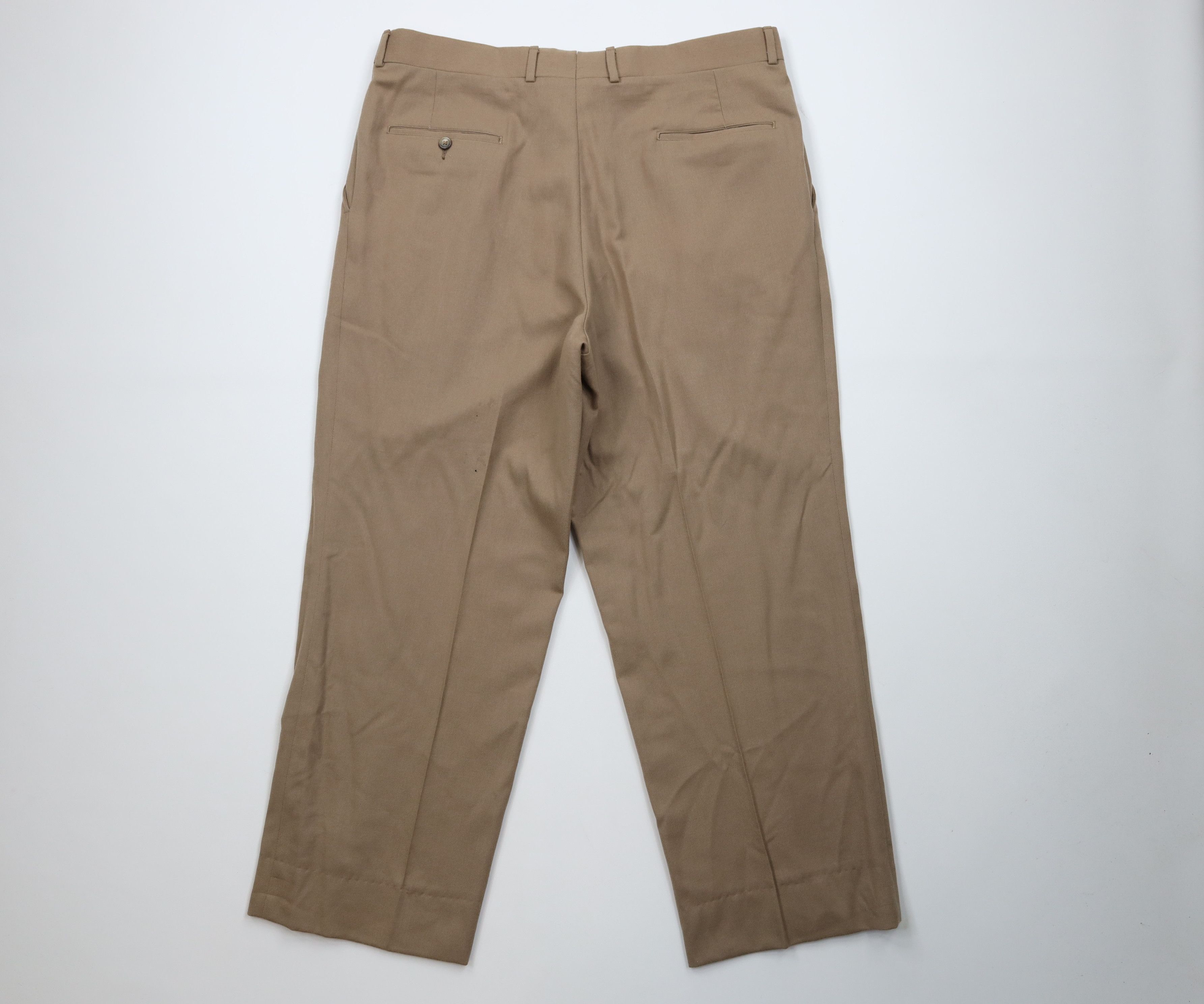 Vintage Vintage 70s 80s Streetwear Knit Wide Leg Chino Pants USA Size US 36 / EU 52 - 9 Thumbnail