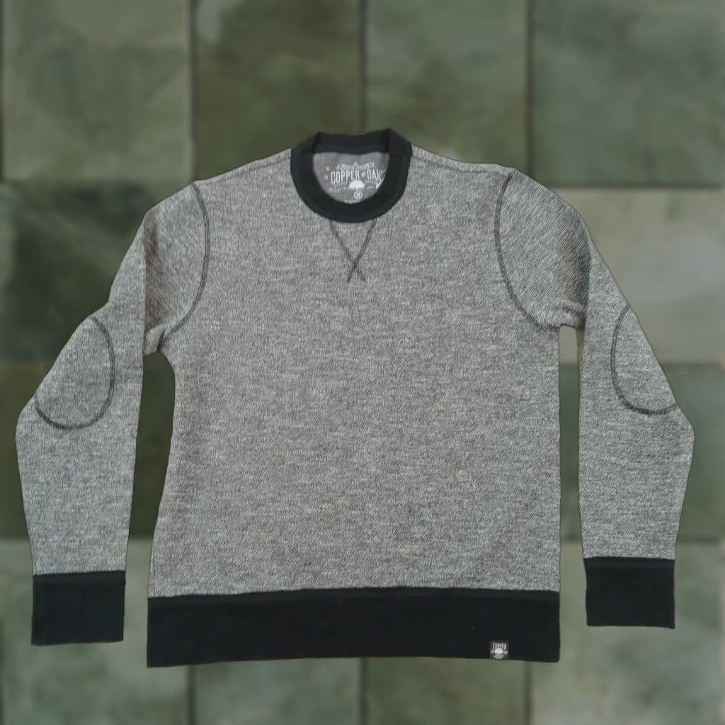 Vintage Copper & Oak Sweater Mens Medium Gray Pullover Long Sleeve Crew Neck Casual Knit Size US M / EU 48-50 / 2 - 1 Thumbnail