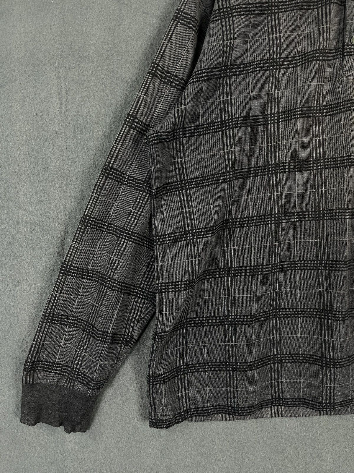 Designer × Japanese Brand × Kansai Yamamoto Sissy by Kansai Yamamoto Glen Plaid Polo Tee Long Sleeves Size US L / EU 52-54 / 3 - 4 Thumbnail