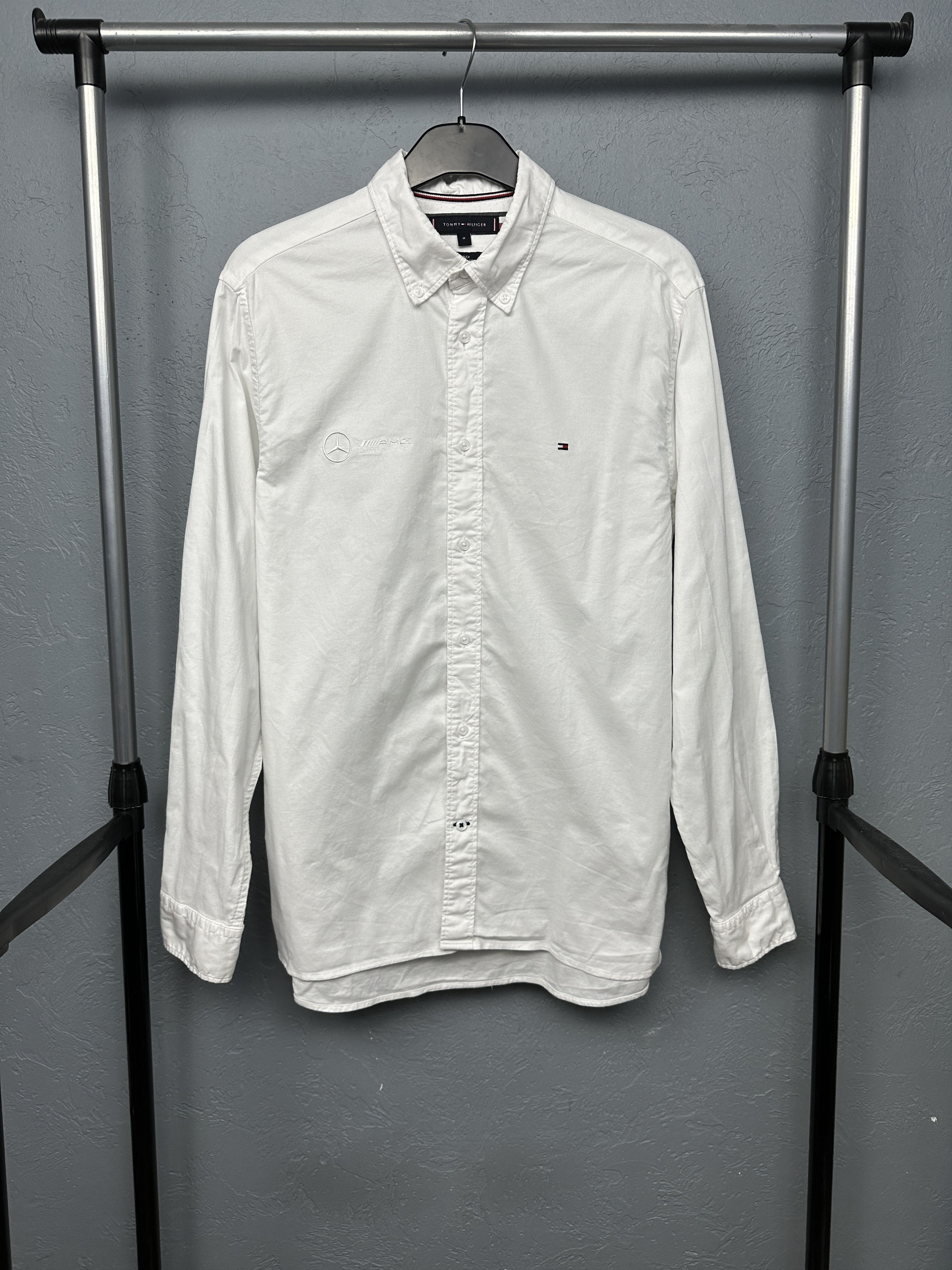 Mercedes-Benz Mercedes Benz Tommy Hilfiger Mens White Shirt Size US M / EU 48-50 / 2 - 1 Thumbnail