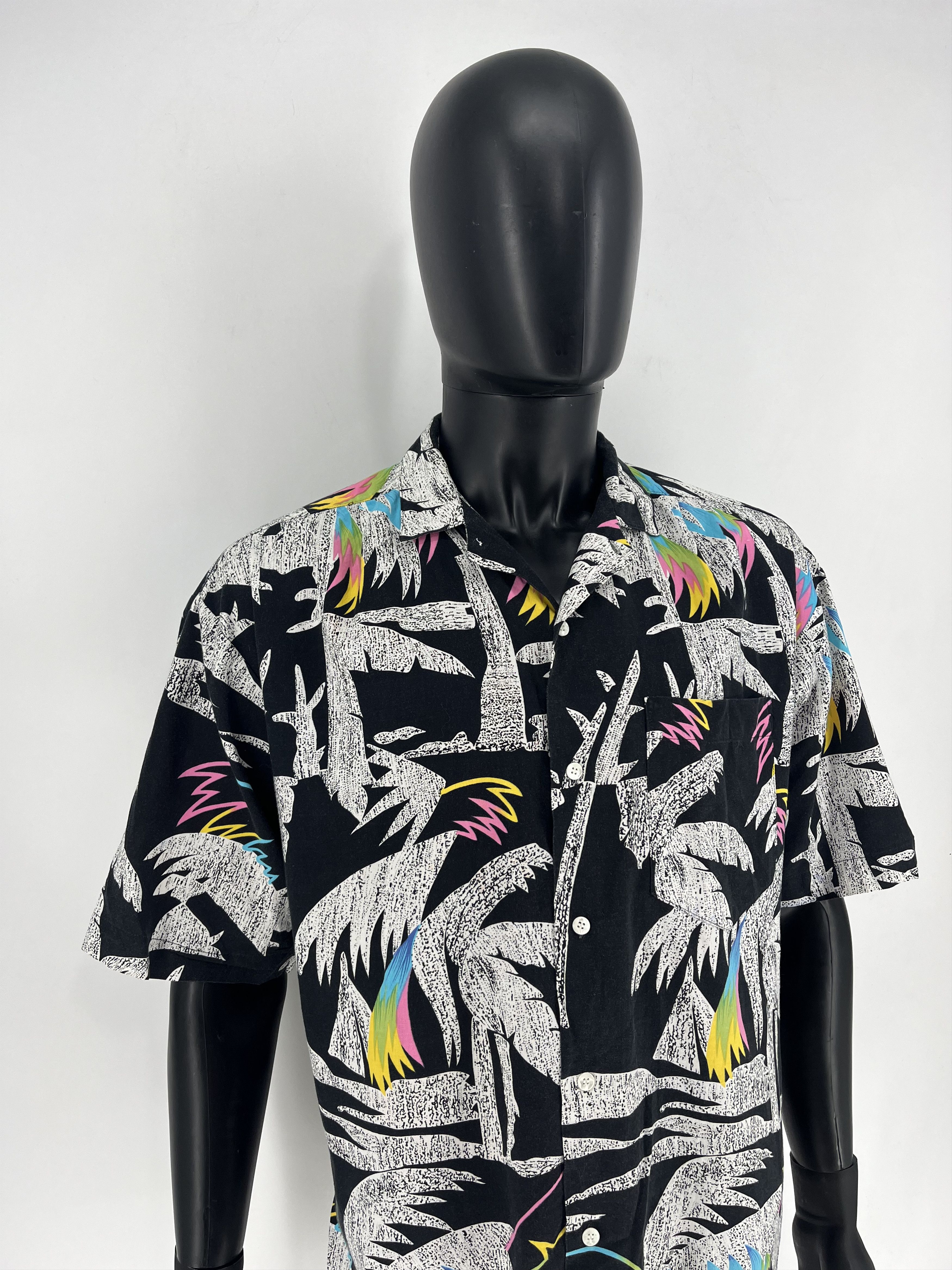 Vintage Vintage Y2K Art Streetwear Hawaiian Travis Scott style Size US L / EU 52-54 / 3 - 3 Thumbnail