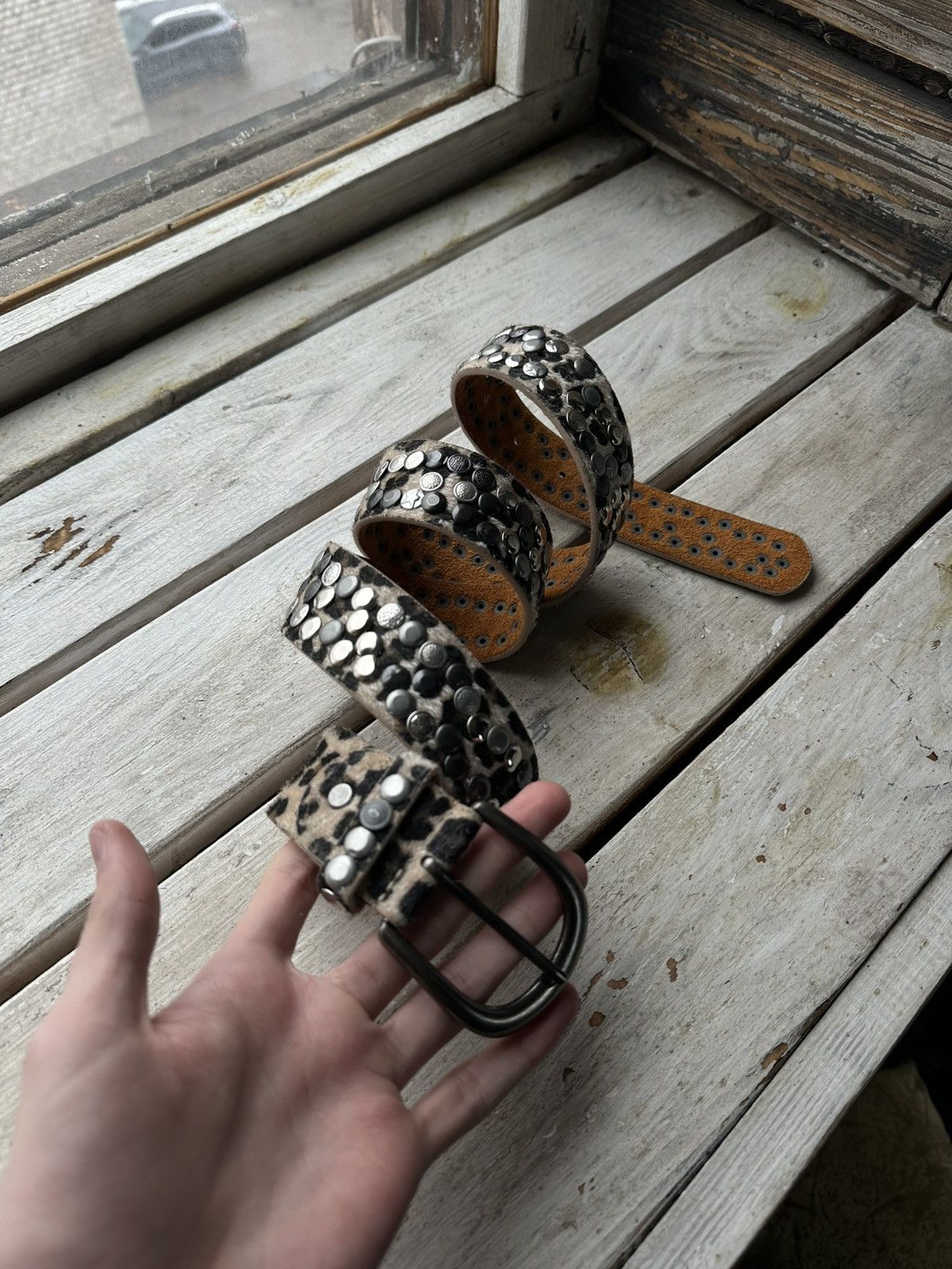 Japanese Brand × Vintage 🚨Vintage Crazy Metal Belt Drip Japanese Hype bb Simon Size ONE SIZE - 1 Thumbnail