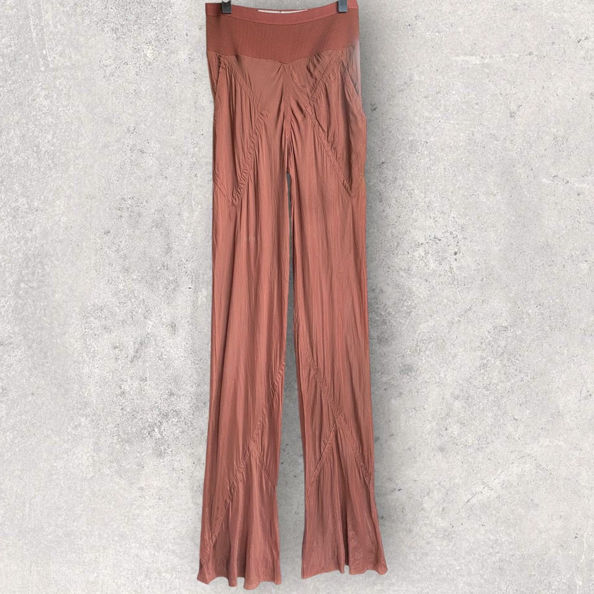 Rick Owens SS24 Lido Henna Floor-length Bias Trousers Size 28" / US 6 / IT 42 - 1 Thumbnail