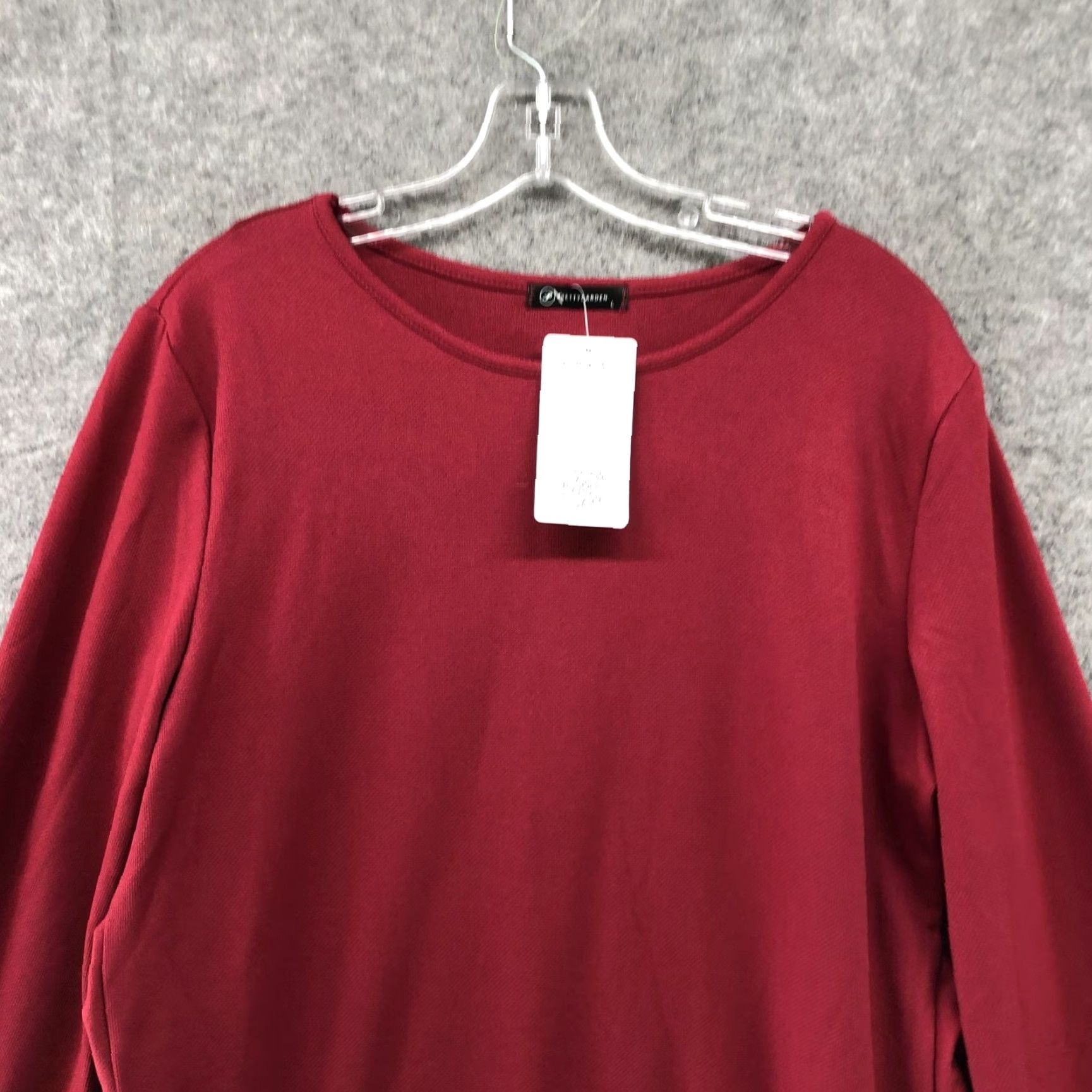 Vintage NWT Pretty Garden Dress Size L Red Lantern Sleeve Tie Front Waist Shift Size L / US 10 / IT 46 - 3 Thumbnail