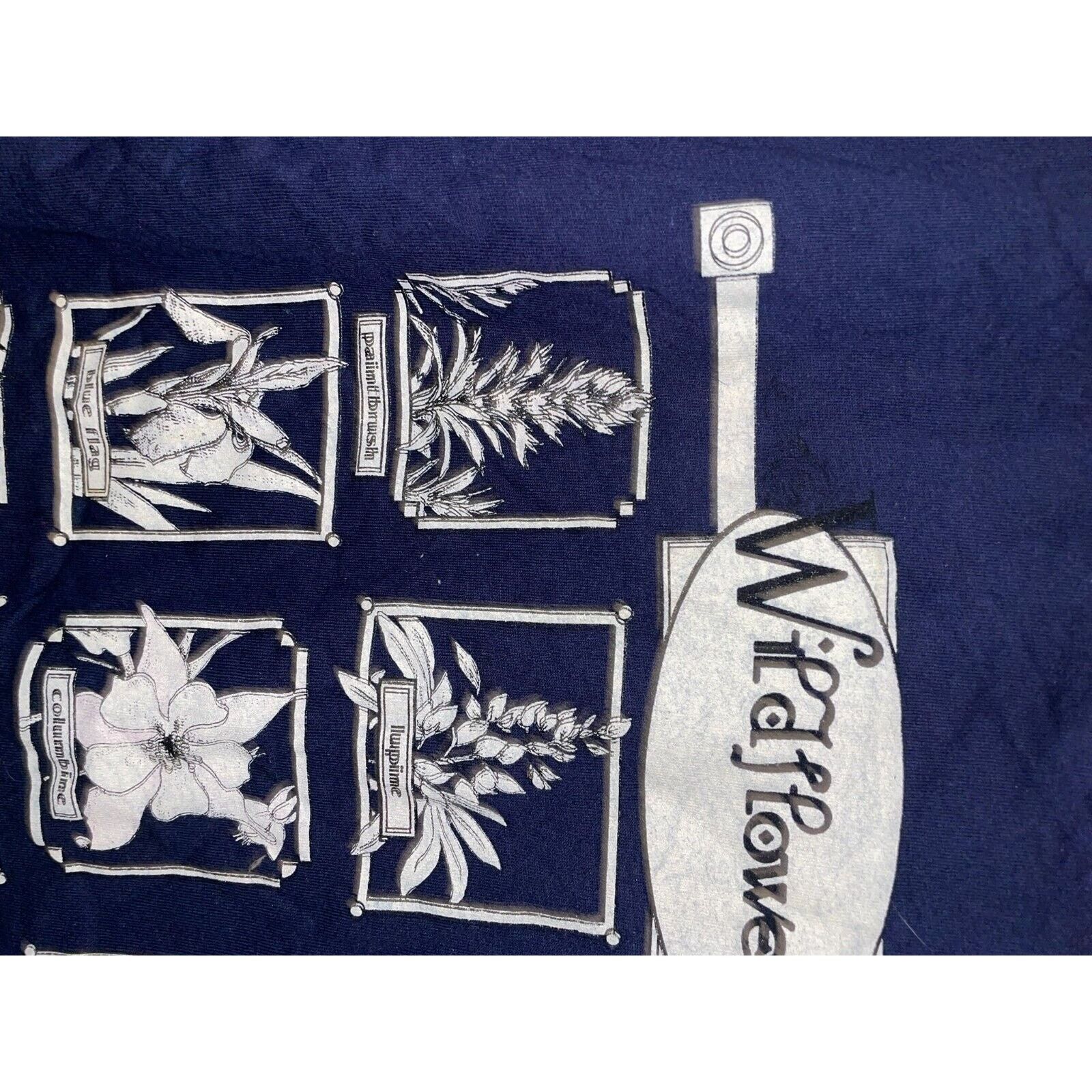 Jerzees Vintage Wisconsin Flower Shirt Wildflowers Tee VTG 90s 2X Size US XXL / EU 58 / 5 - 2 Thumbnail