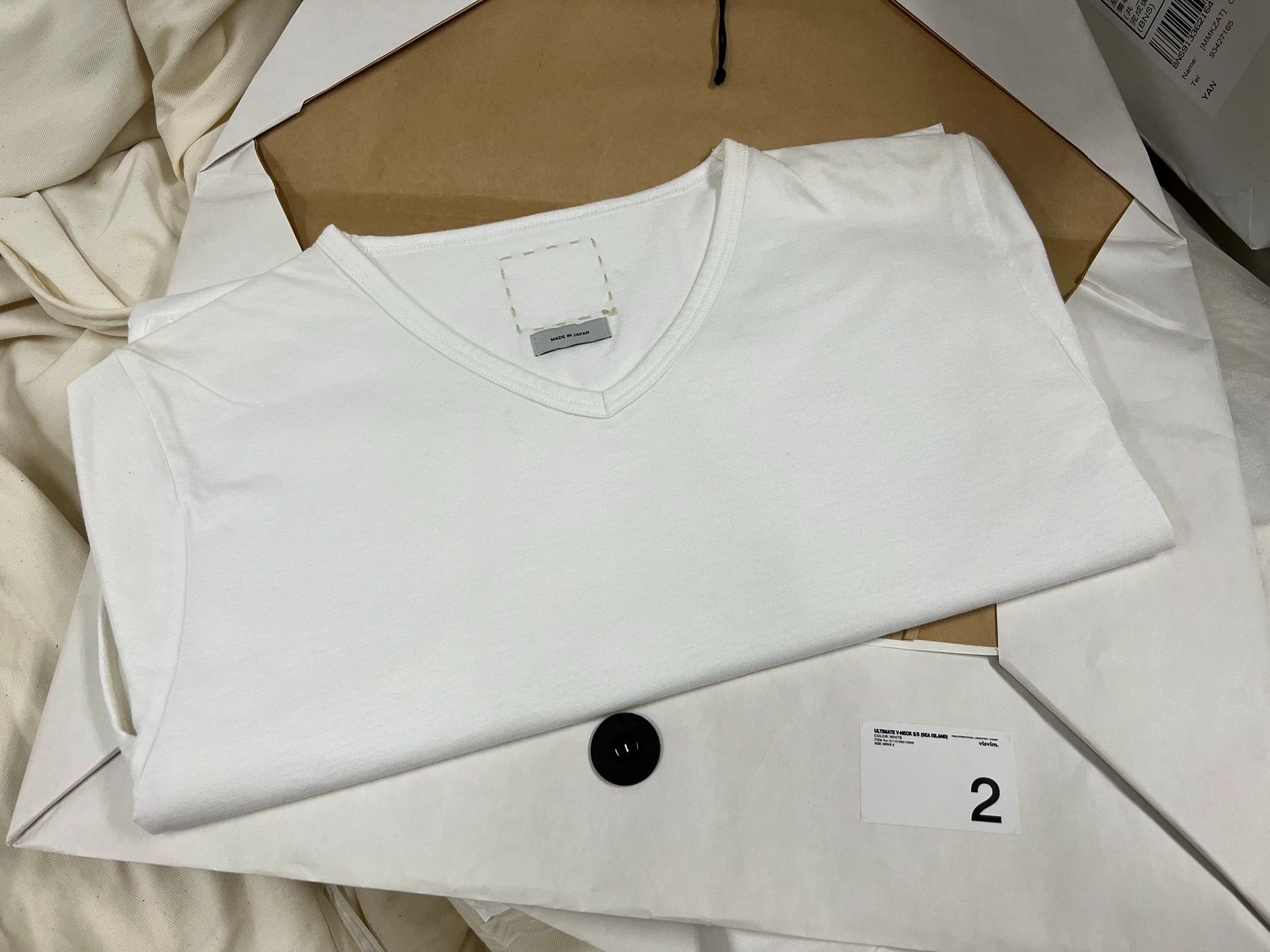 Visvim Men's Visvim Ultimate V Neck Tee White 2 Size US M / EU 48-50 / 2 - 1 Thumbnail