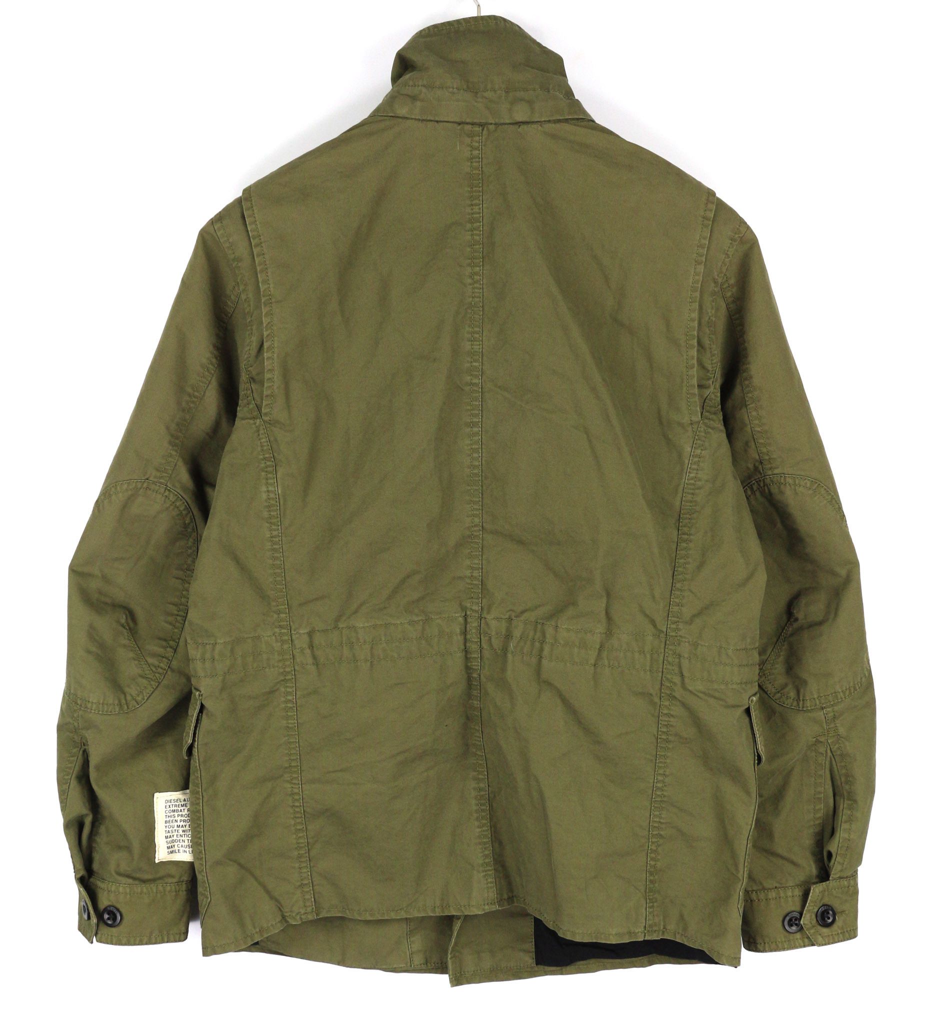 Diesel JAMEDE S Khaki Zip High Neck Drawstring Waist Jacket 81733 Size US S / EU 44-46 / 1 - 2 Thumbnail