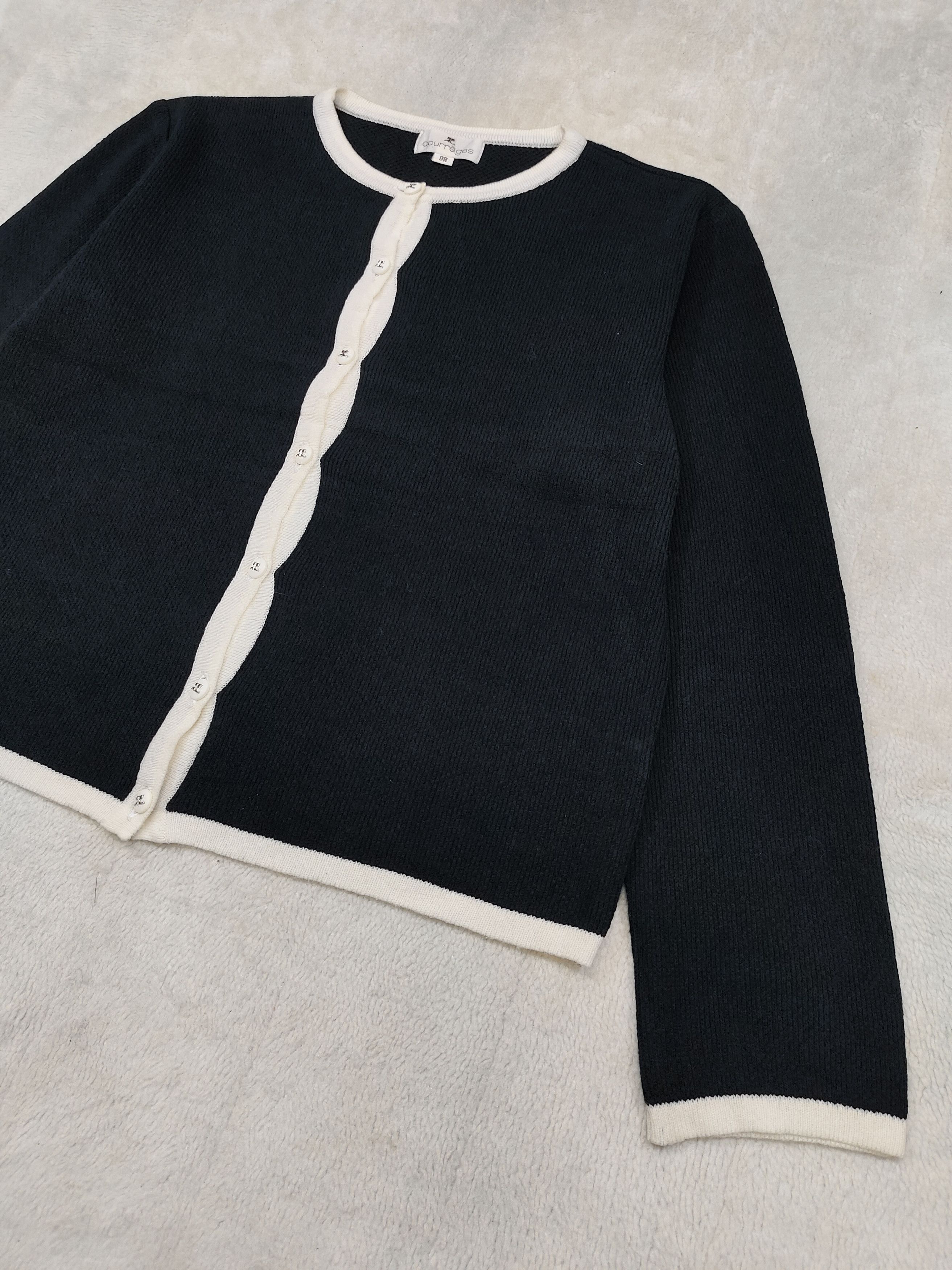 Courreges 💥Vtg Courreges Striped Cardigan Size M / US 6-8 / IT 42-44 - 6 Thumbnail