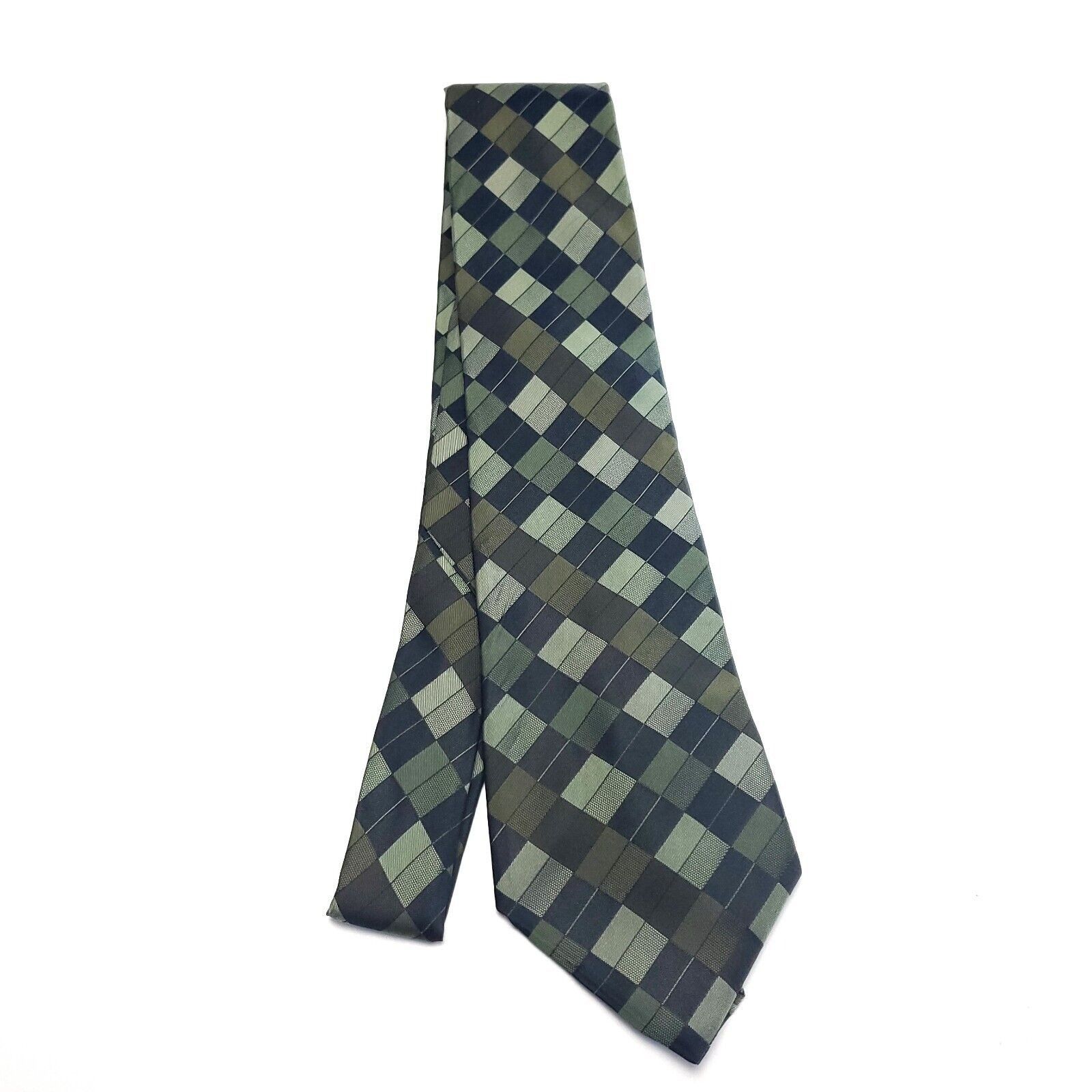 Croft & Barrow Croft & Barrow Green Silk Tie Woven Check Size ONE SIZE - 6 Thumbnail