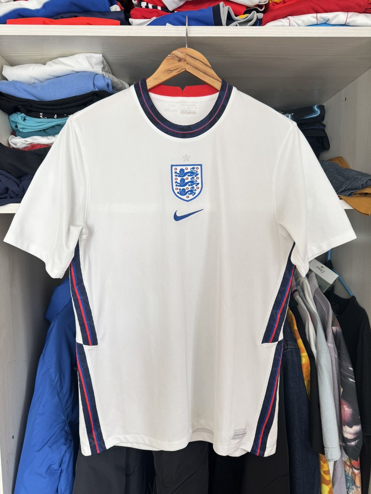 Nike England 2020-2021 Euro Home Soccer Jersey Football Kit Shirt Size US M / EU 48-50 / 2 - 2 Thumbnail