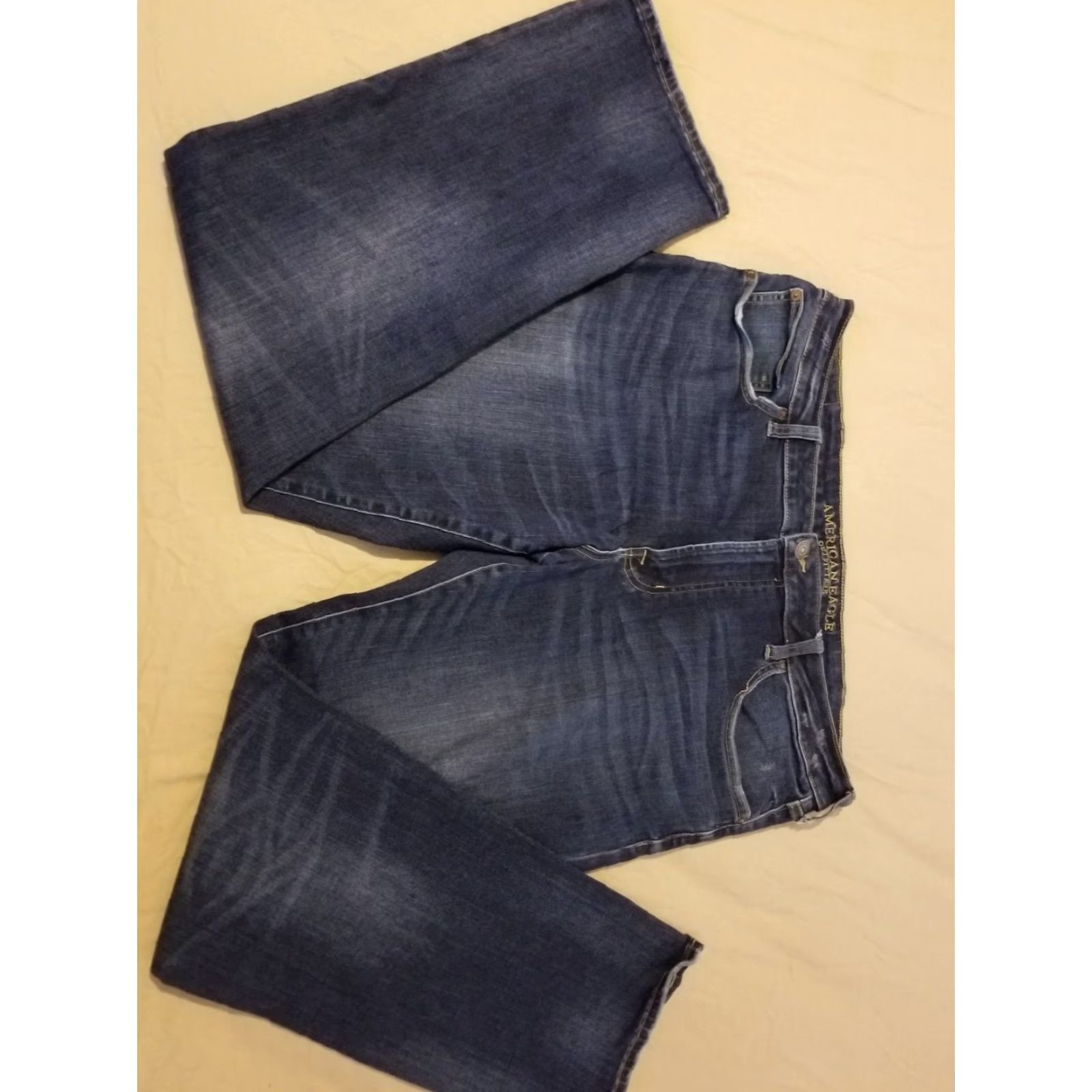 American Eagle Outfitters Mens American Eagle Outfitters Jeans 38x32 Straight Classic Denim Pants Blue Cotton 5-Pocket Logo Regular Denim Rise Mid Inseam 32 Mens Jeans Size US 38 / EU 54 - 4 Thumbnail