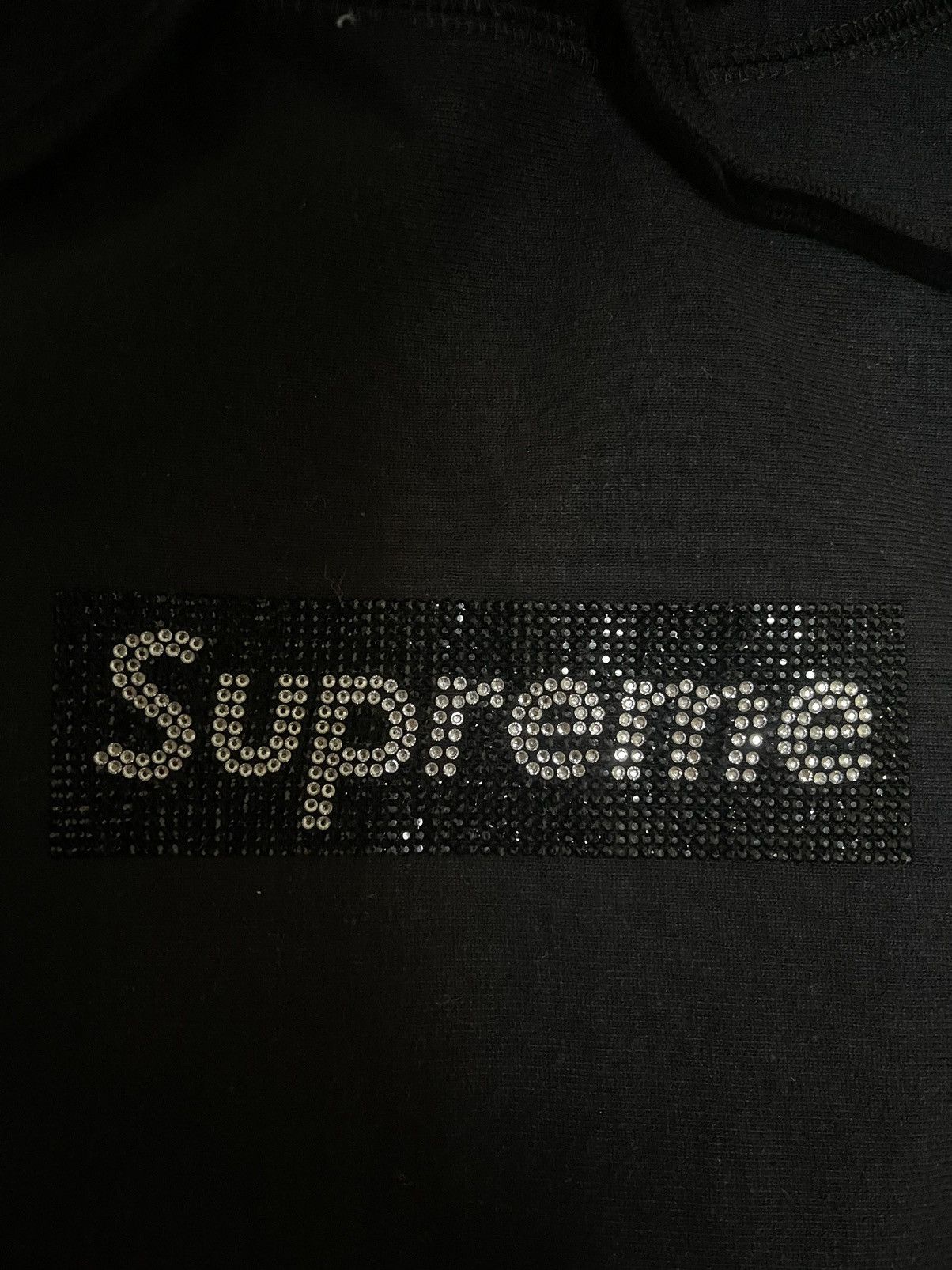 Supreme Supreme Swarovski box logo hooded black sweatershirt Size US S / EU 44-46 / 1 - 2 Thumbnail