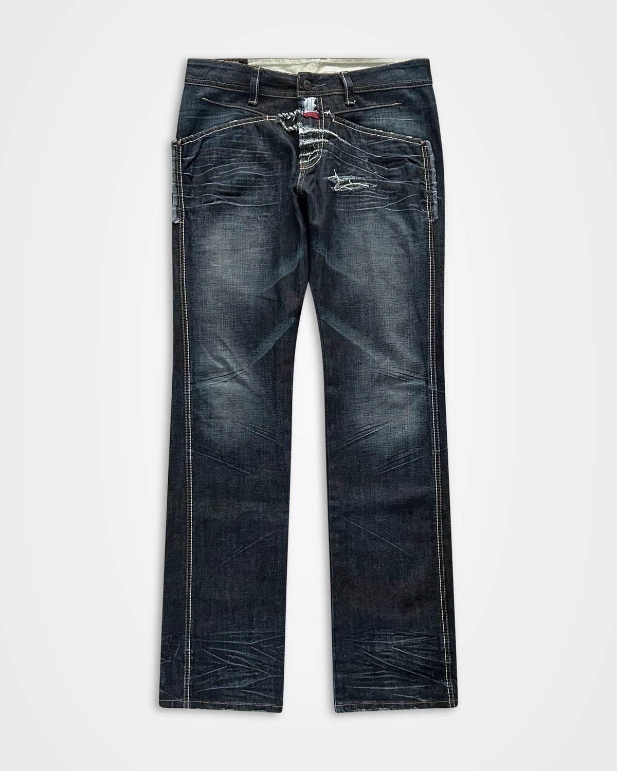 Marithe + Francois Girbaud Marithe Francois Girbaud, Deconstructed Underwear Jeans Size US 34 / EU 50 - 1 Thumbnail