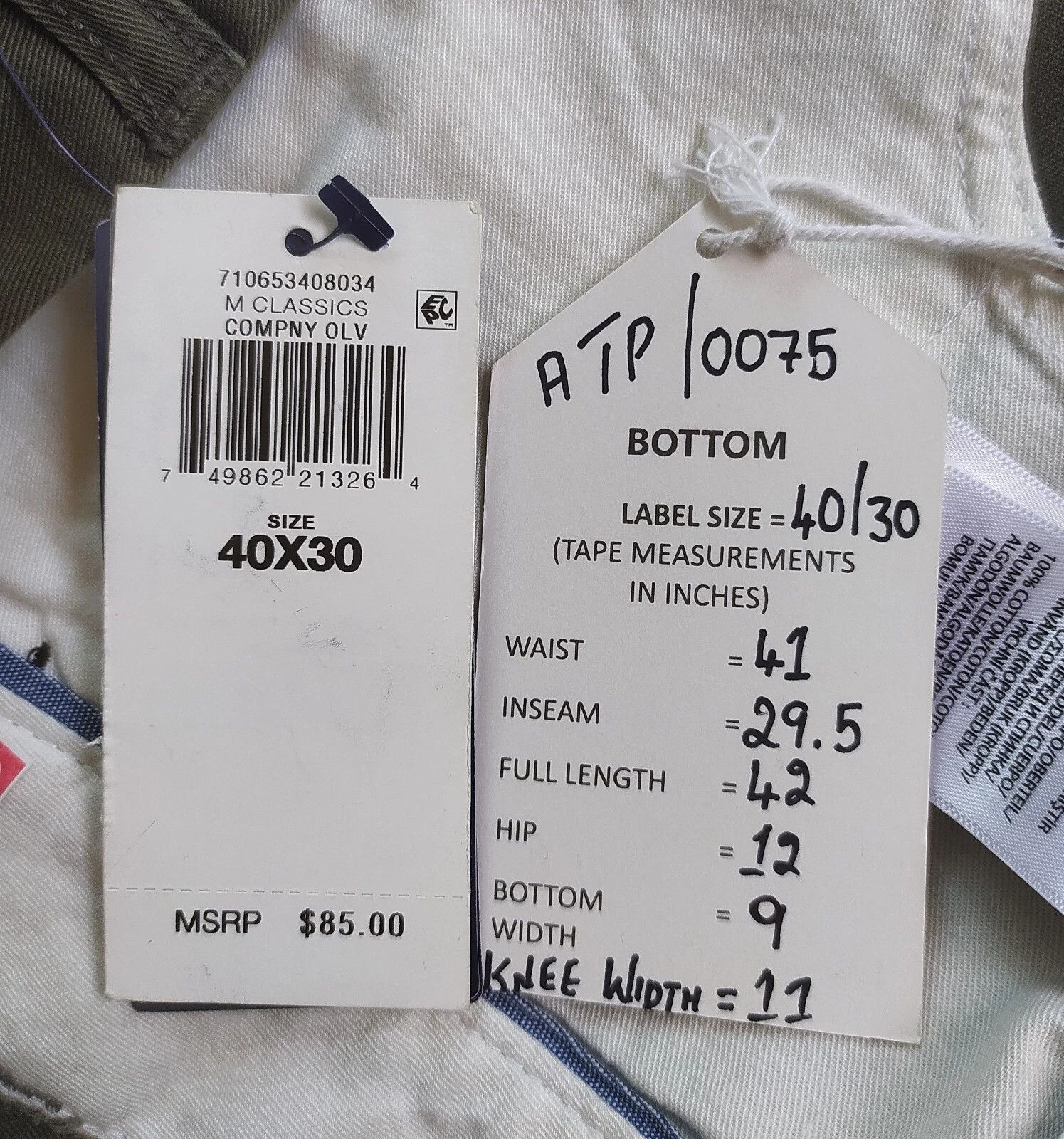 Polo Ralph Lauren Polo Ralph Lauren Classic Fit Chino Pant ATP 0075 Size US 40 / EU 56 - 6 Thumbnail