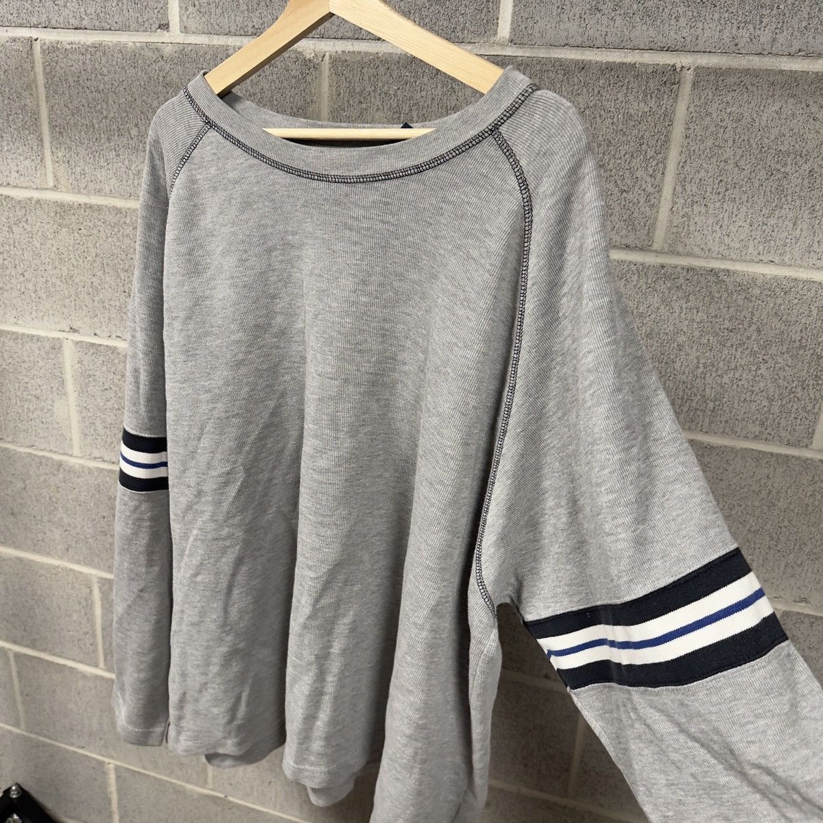 Vintage Faded Wide Boxy Striped Raglan Longsleeve Shirt ERD Grunge Size US XXL / EU 58 / 5 - 4 Thumbnail