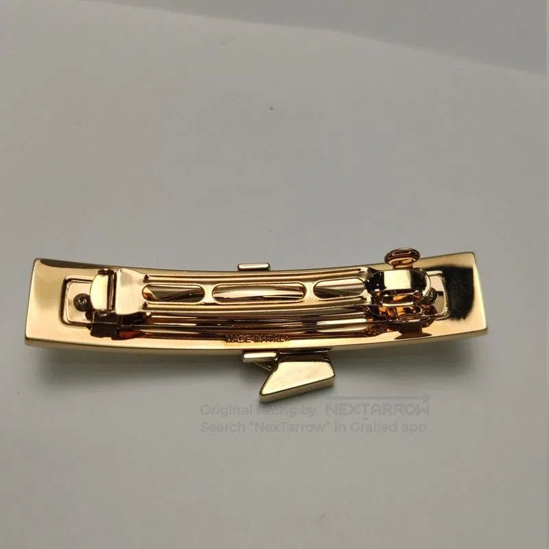 Prada Prada Triangle Logo Hair Clip Gold. Size ONE SIZE - 5 Thumbnail