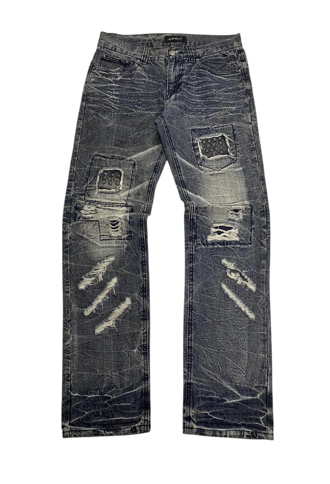 If Six Was Nine Lowbox Japan Studded Distressed Jeans Size US 31 - 1 Thumbnail