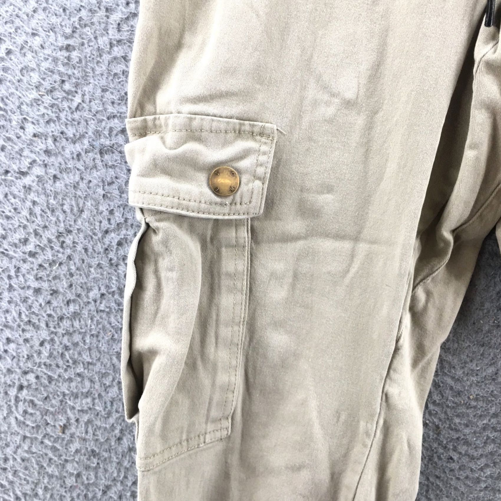 WeSC WESC Beige Jogger Pants Womens S Cargo Pockets Zip Fly Regular Rise 30x26.5 Inseam 26.5 Size 28" / US 6 / IT 42 - 5 Thumbnail