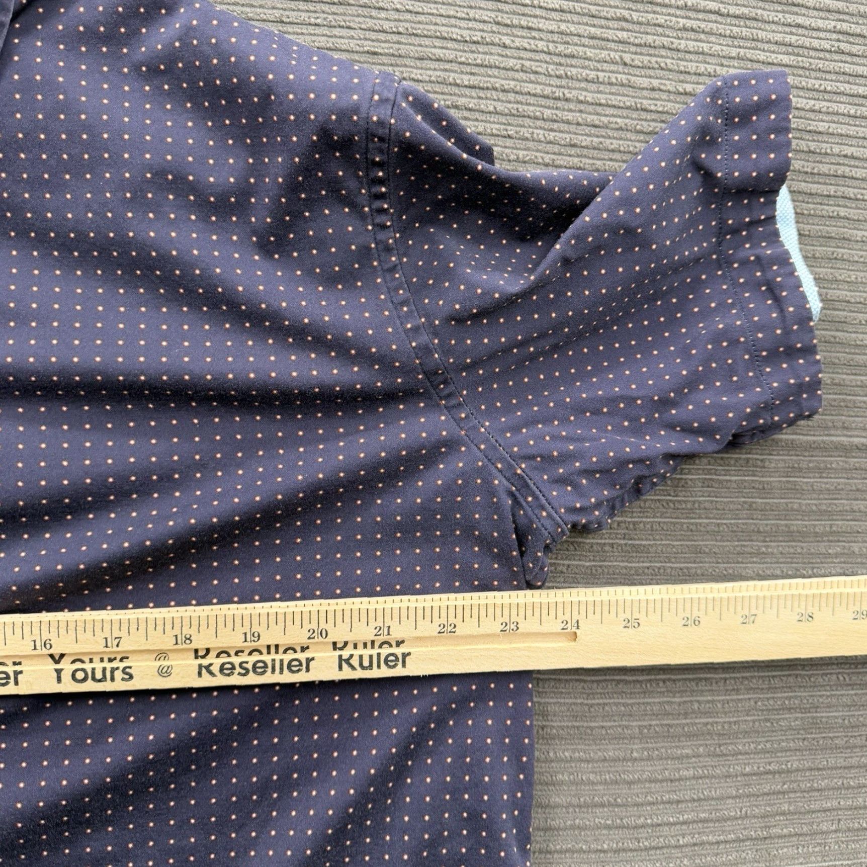 Buttero Butter Cloth Shirt Men XL Polka Dot Cotton Short Sleeve Button Up Preppy Size US XL / EU 56 / 4 - 4 Thumbnail