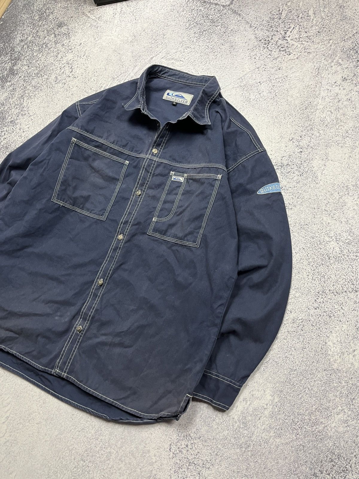 Quicksilver Vintage 90’s Quicksilver Button Up Work Jacket Rare Size US XL / EU 56 / 4 - 4 Thumbnail