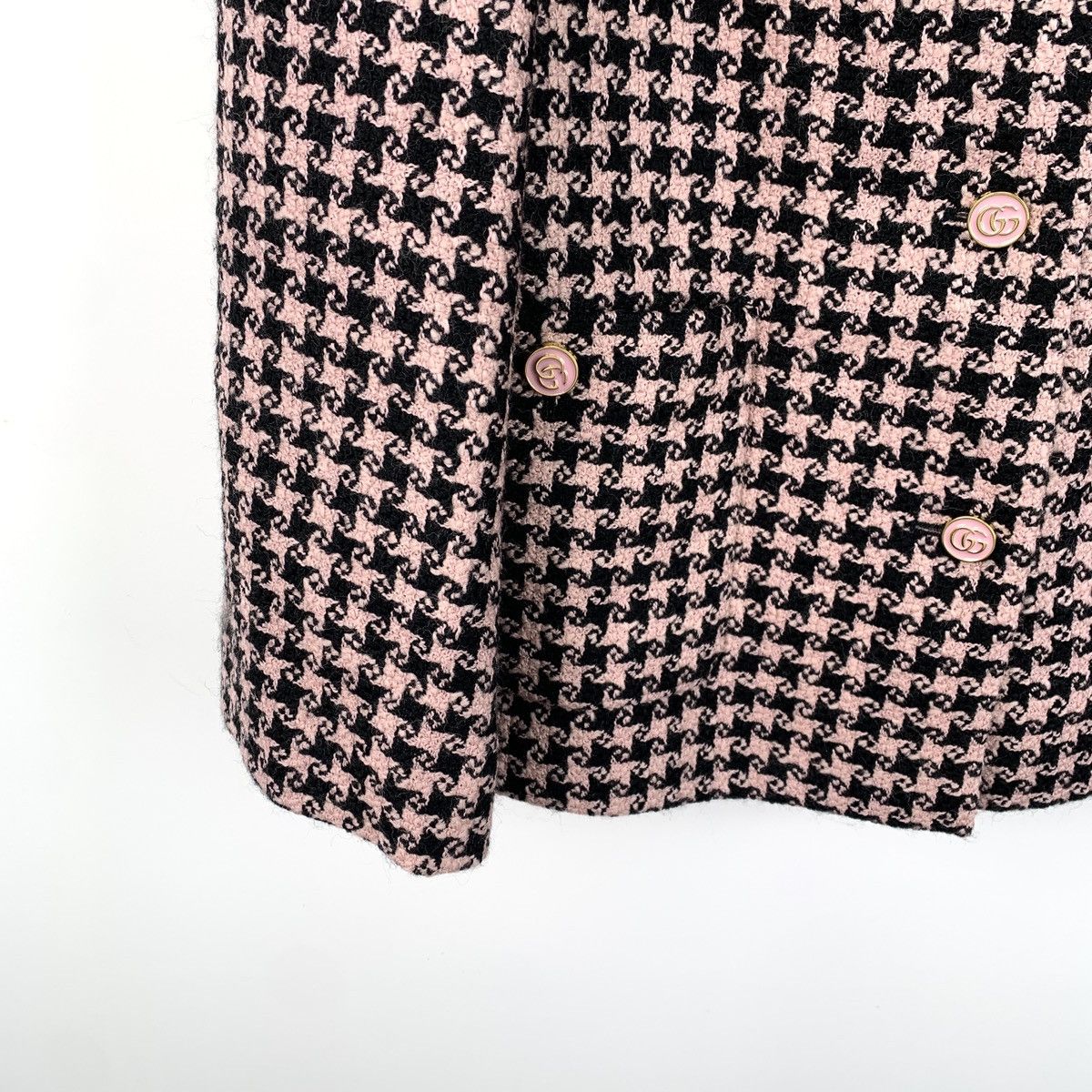 Gucci Gucci Pink Wool Chambray Lapel Single Breasted Jacket Size L / US 10 / IT 46 - 4 Thumbnail