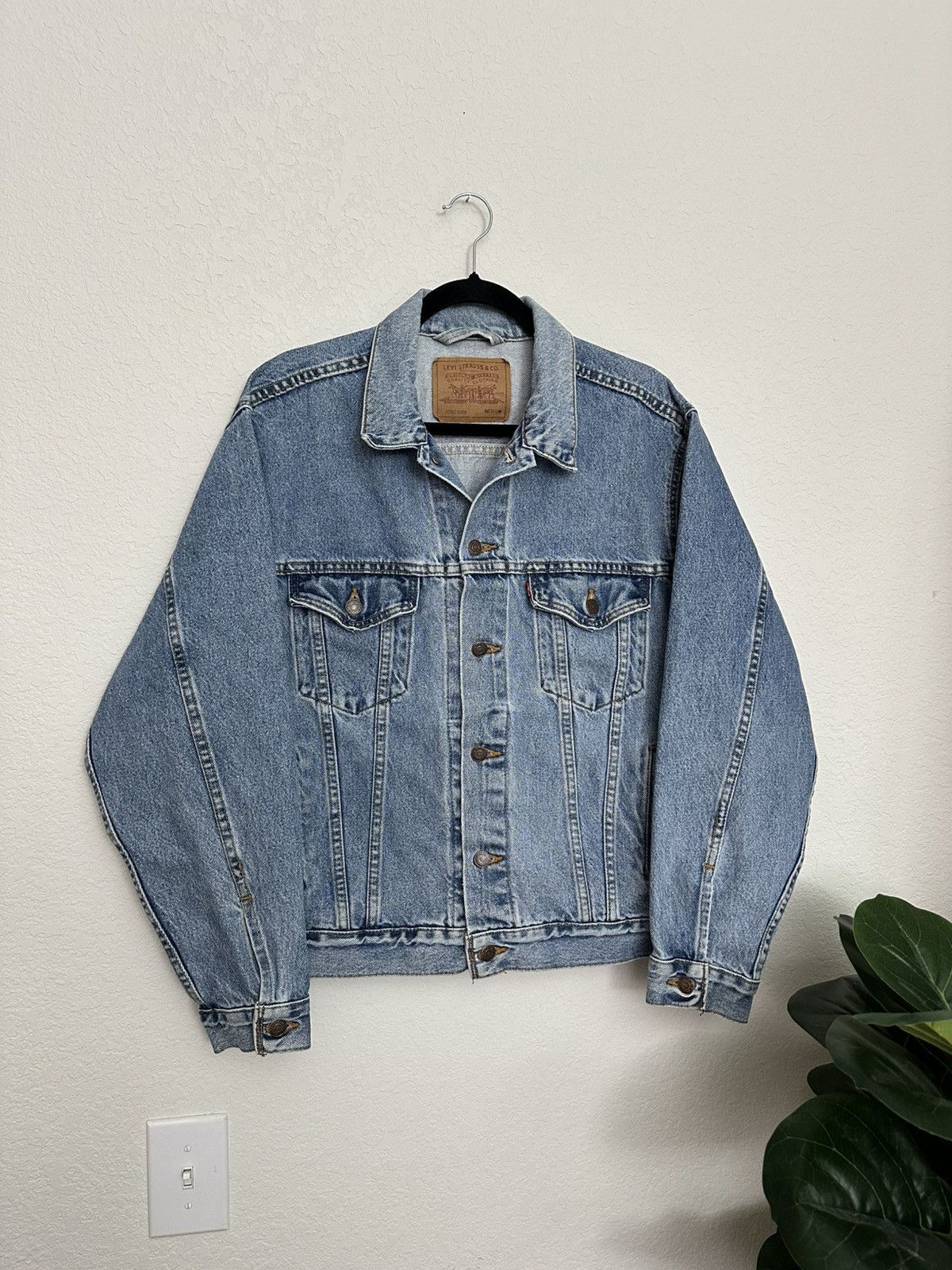 Levi's × Levi's Vintage Clothing × Vintage Vtg 90s Levi's 527 Buttons Stamp Trucker Jacket Made in USA Size US M / EU 48-50 / 2 - 2 Thumbnail
