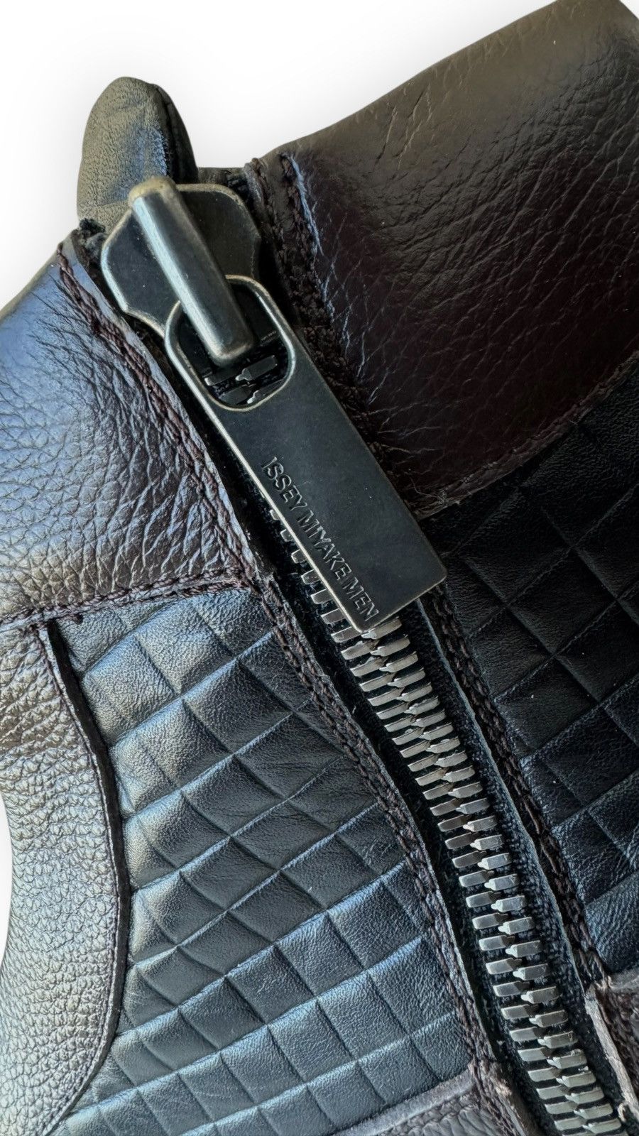 Vintage Issey Miyake Combat Side-Zip Boots, sz 02, Brown