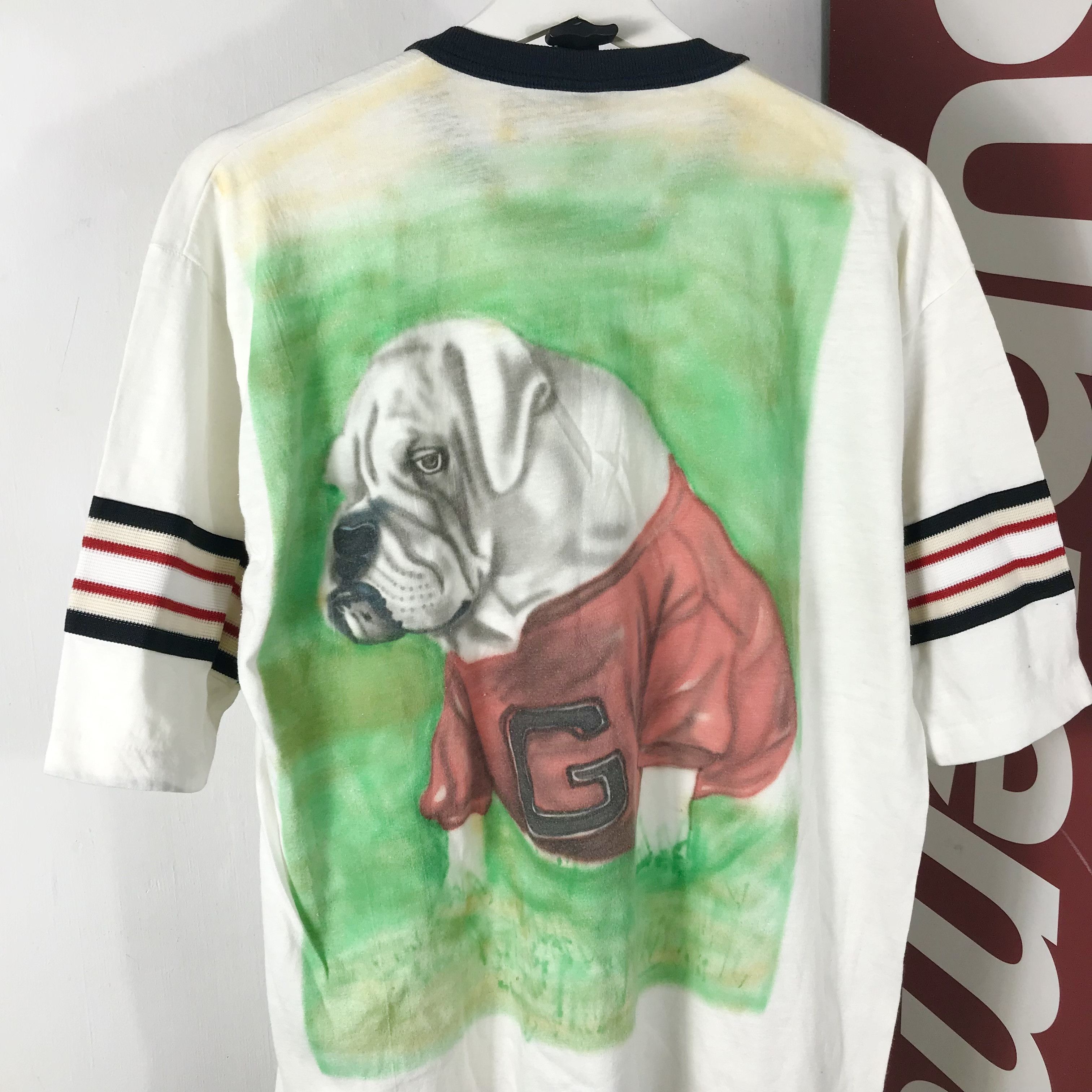 Vintage Georgia UGA Bulldogs Vtg 1980s raglan shirt Size US L / EU 52-54 / 3 - 3 Thumbnail