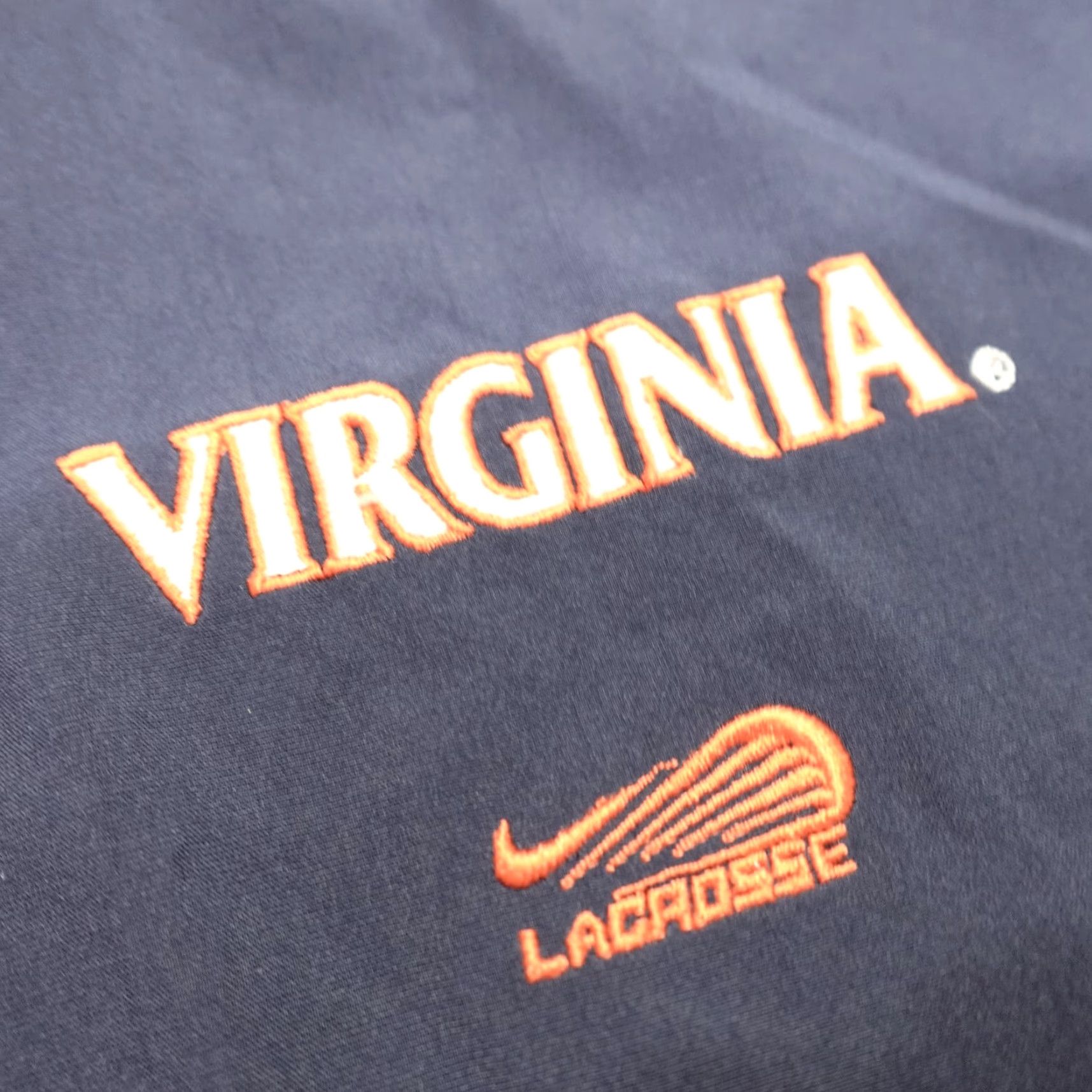 Nike VINTAGE Nike Jacket XL Blue Orange Trim Cavaliers Hoosiers Anorak Windbreaker Hooded Jacket Mens XL Blue Nike Jacket Size US XL / EU 56 / 4 - 5 Thumbnail